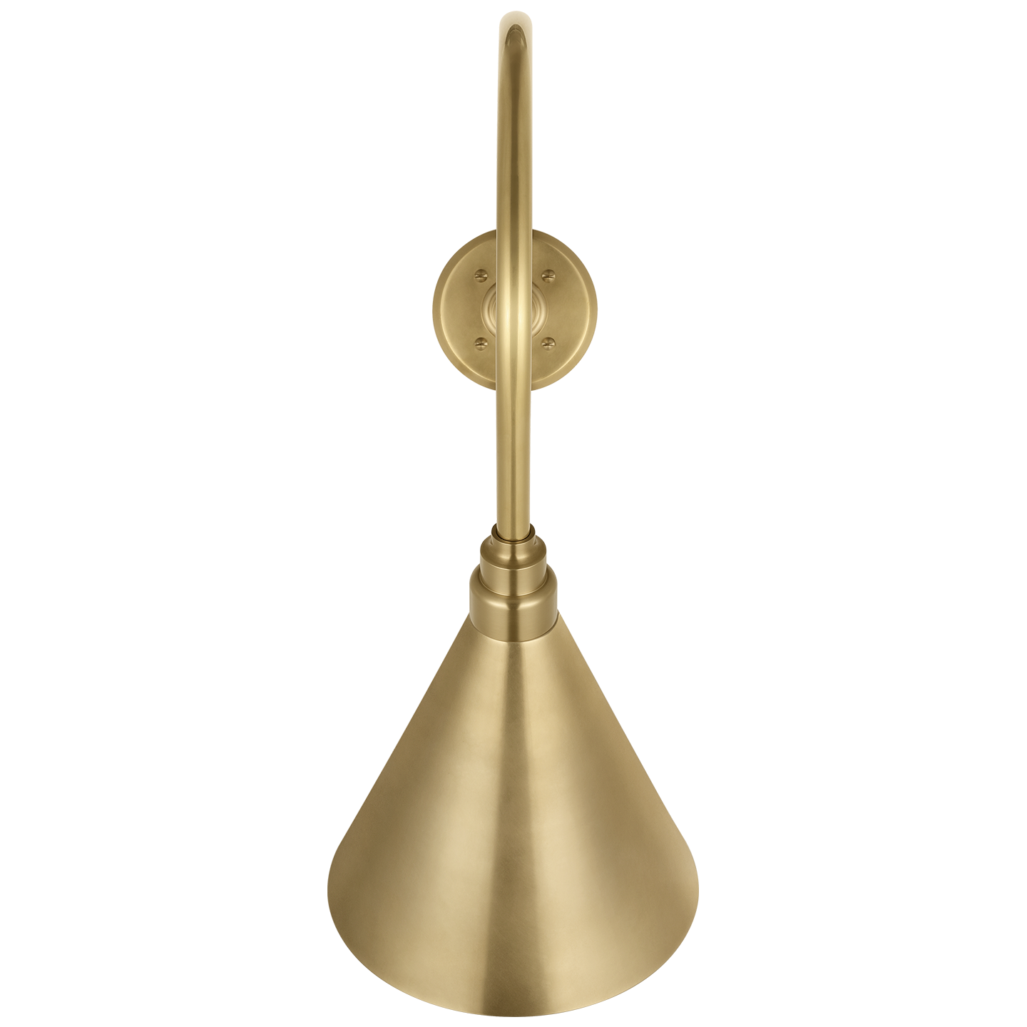 Academy 26" Angled Flynn Barn Light | Hand-Rubbed Antique Brass | 9 | 9" Hand-Rubbed Antique Brass Conical Savannah Shade