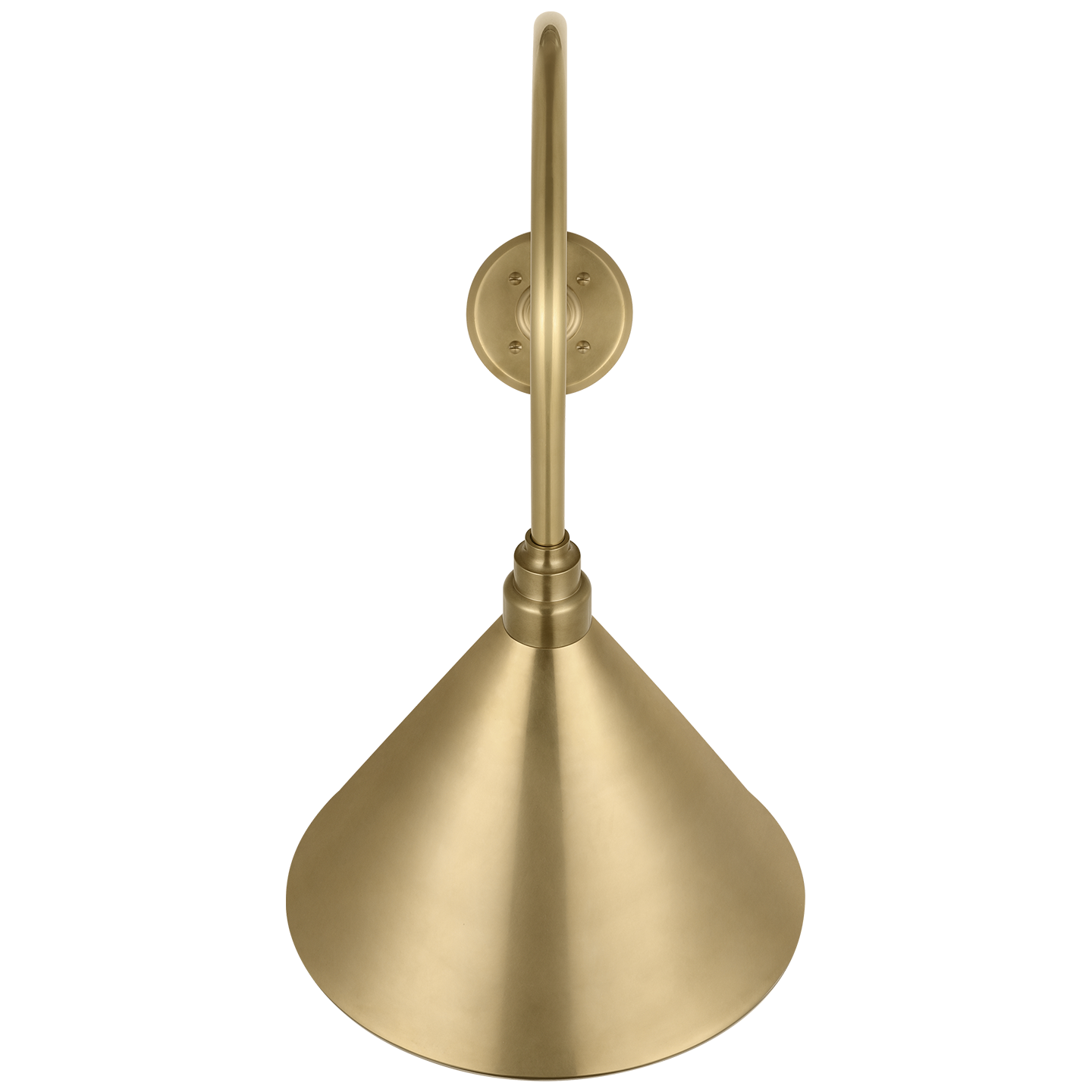 Academy 26" Angled Flynn Barn Light | Hand-Rubbed Antique Brass | 12.5 | 12.5" Hand-Rubbed Antique Brass Conical Savannah Shade