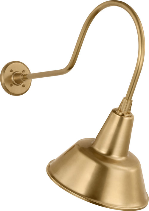 Academy 26" Angled Flynn Barn Light | Hand-Rubbed Antique Brass | 12.5 | 12.5" Hand-Rubbed Antique Brass Bowers Shade