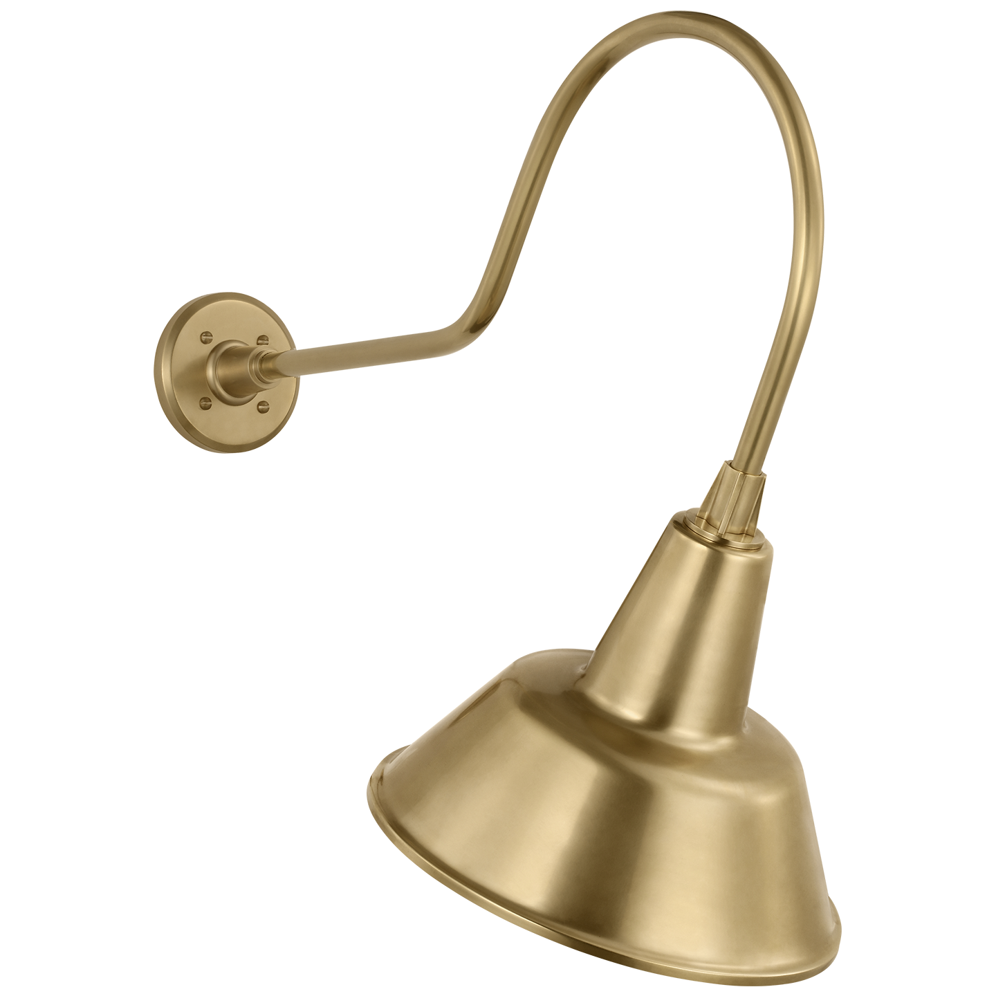 Academy 26" Angled Flynn Barn Light | Hand-Rubbed Antique Brass | 12.5 | 12.5" Hand-Rubbed Antique Brass Bowers Shade