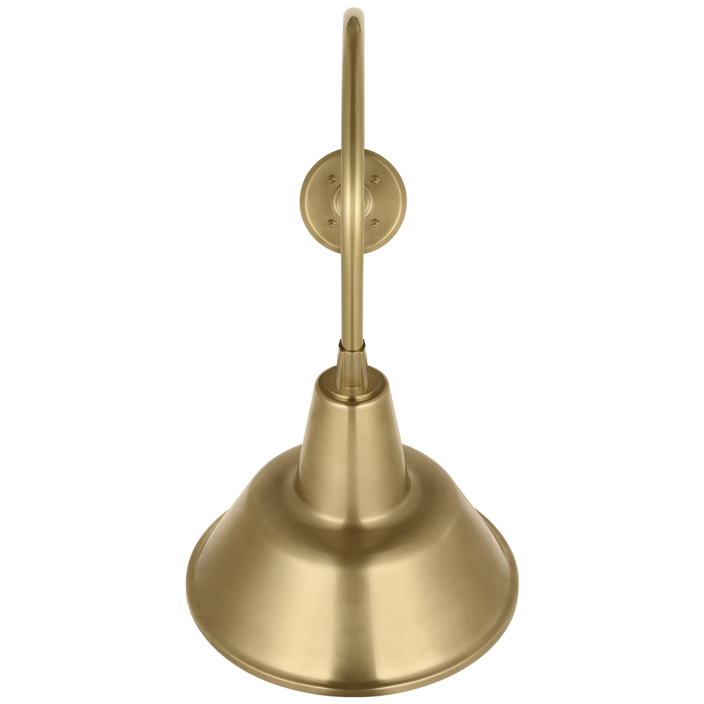 Academy 26" Angled Flynn Barn Light | Hand-Rubbed Antique Brass | 12.5 | 12.5" Hand-Rubbed Antique Brass Bowers Shade