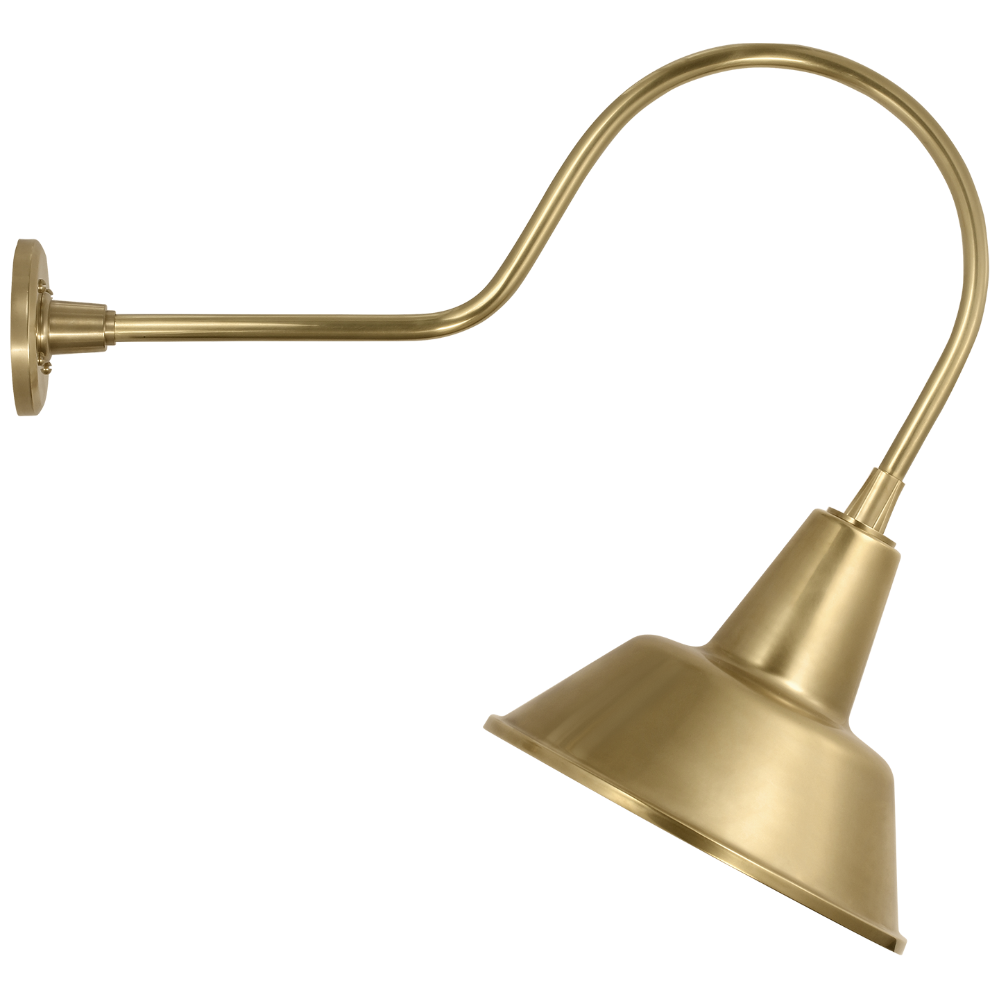 Academy 26" Angled Flynn Barn Light | Hand-Rubbed Antique Brass | 12.5 | 12.5" Hand-Rubbed Antique Brass Bowers Shade