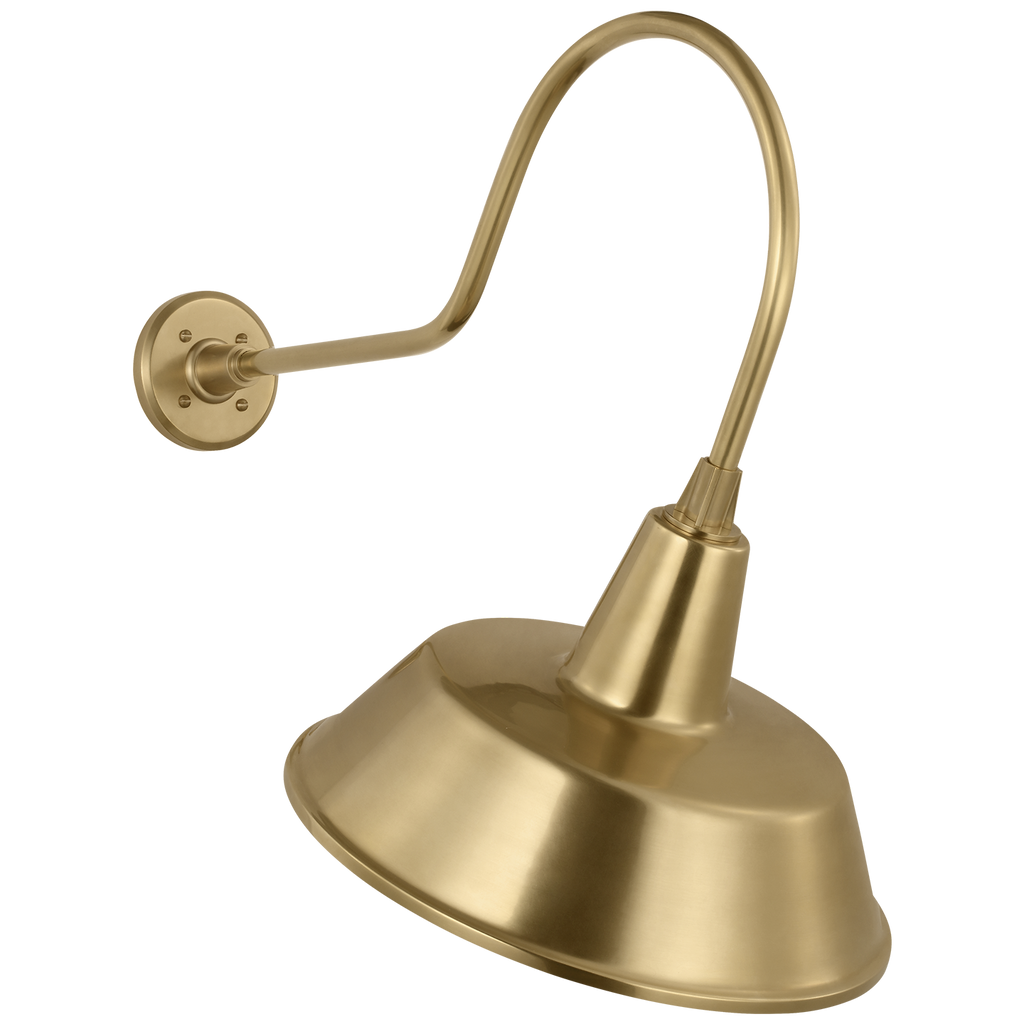 Academy 26" Angled Flynn Barn Light | Hand-Rubbed Antique Brass | 16 | 16" Hand-Rubbed Antique Brass Bowers Shade