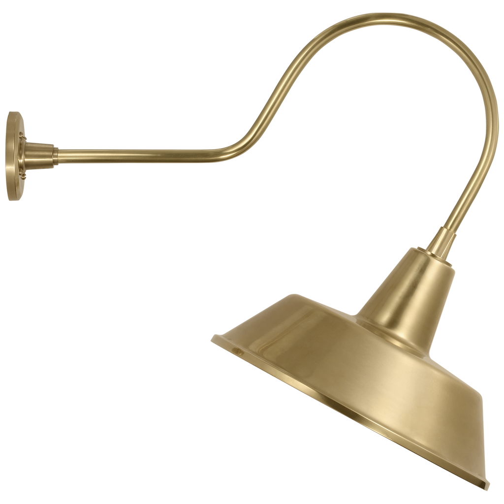 Academy 26" Angled Flynn Barn Light | Hand-Rubbed Antique Brass | 16 | 16" Hand-Rubbed Antique Brass Bowers Shade