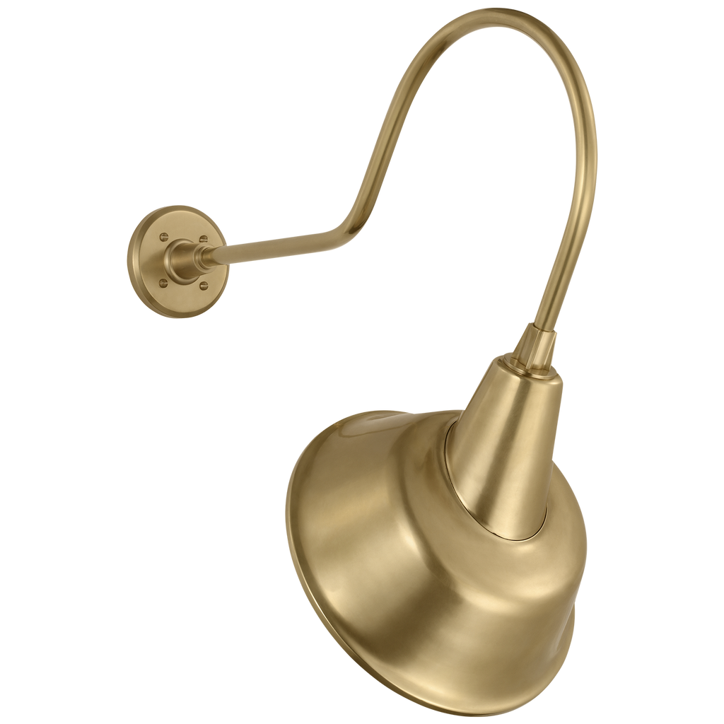 Academy 26" Angled Flynn Barn Light | Hand-Rubbed Antique Brass | 12.5 | 12.5" Hand-Rubbed Antique Brass Tilted Bowers Shade