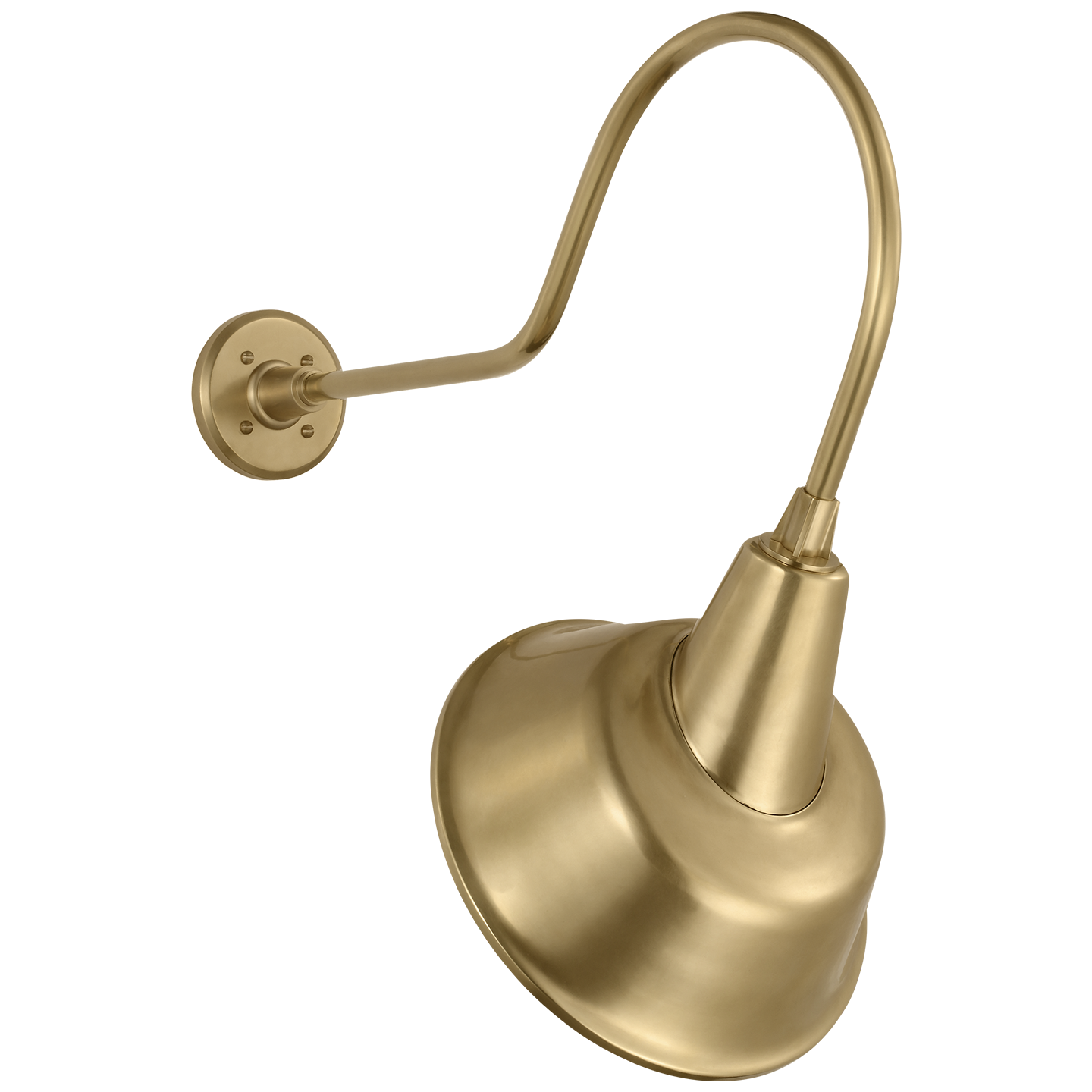 Academy 26" Angled Flynn Barn Light | Hand-Rubbed Antique Brass | 12.5 | 12.5" Hand-Rubbed Antique Brass Tilted Bowers Shade