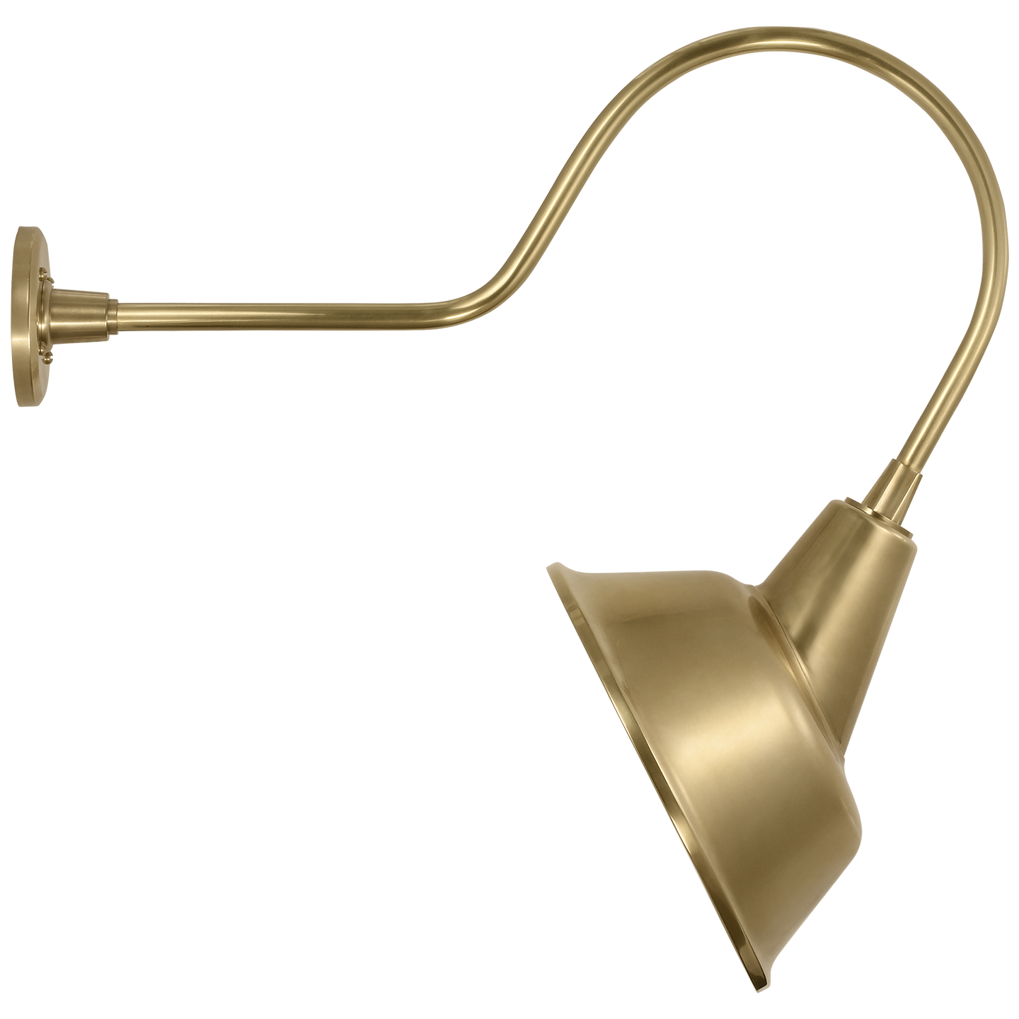 Academy 26" Angled Flynn Barn Light | Hand-Rubbed Antique Brass | 12.5 | 12.5" Hand-Rubbed Antique Brass Tilted Bowers Shade