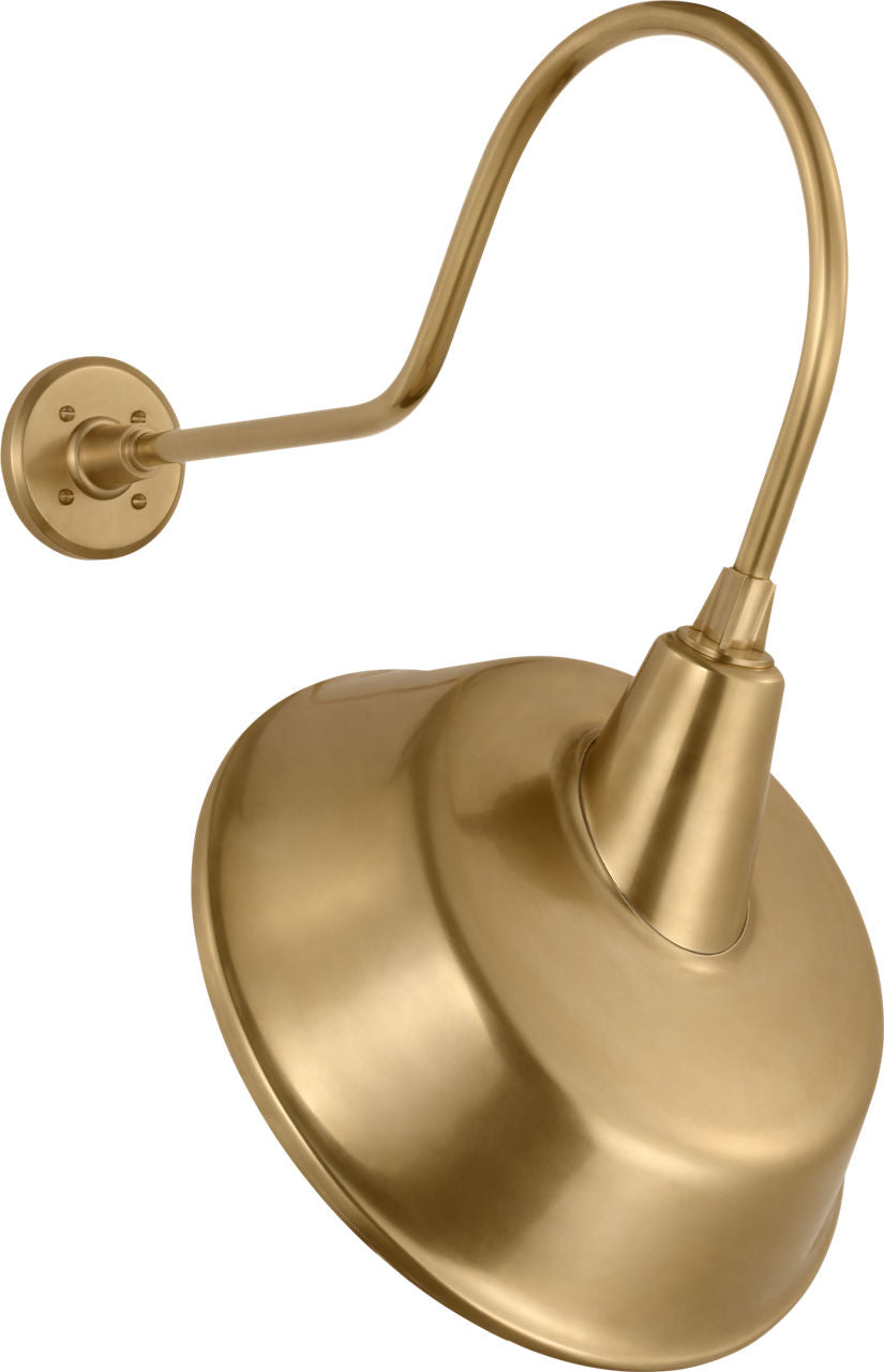Academy 26" Angled Flynn Barn Light | Hand-Rubbed Antique Brass | 16 | 16" Hand-Rubbed Antique Brass Tilted Bowers Shade