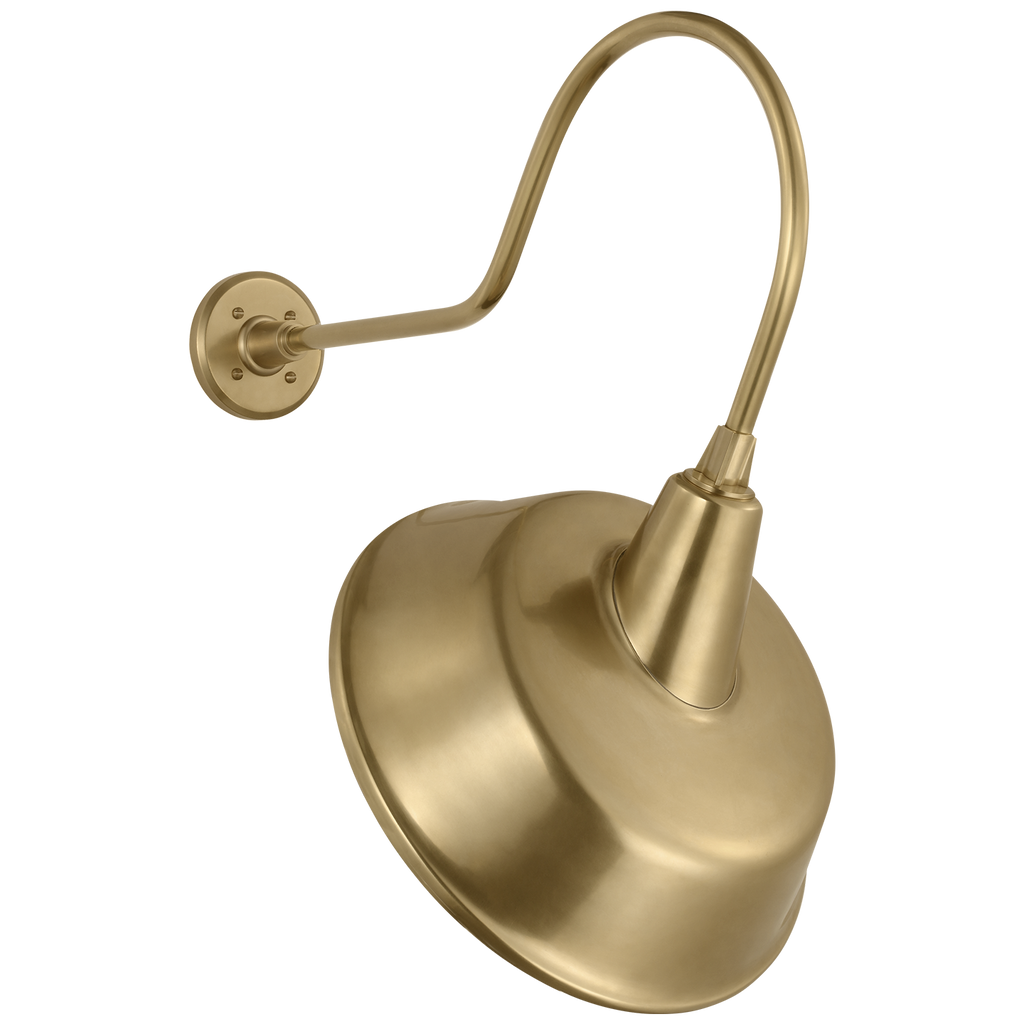 Academy 26" Angled Flynn Barn Light | Hand-Rubbed Antique Brass | 16 | 16" Hand-Rubbed Antique Brass Tilted Bowers Shade