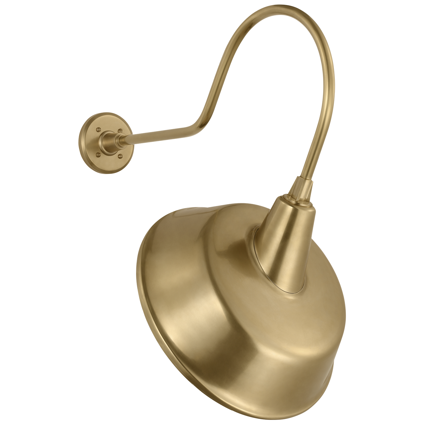 Academy 26" Angled Flynn Barn Light | Hand-Rubbed Antique Brass | 16 | 16" Hand-Rubbed Antique Brass Tilted Bowers Shade