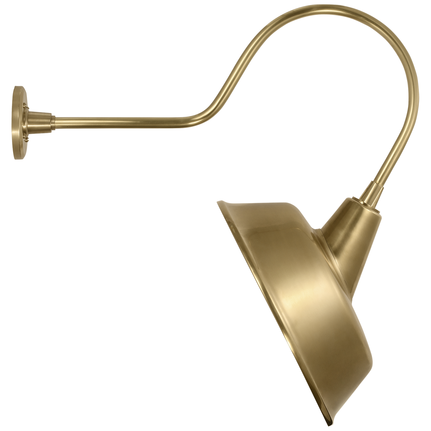 Academy 26" Angled Flynn Barn Light | Hand-Rubbed Antique Brass | 16 | 16" Hand-Rubbed Antique Brass Tilted Bowers Shade