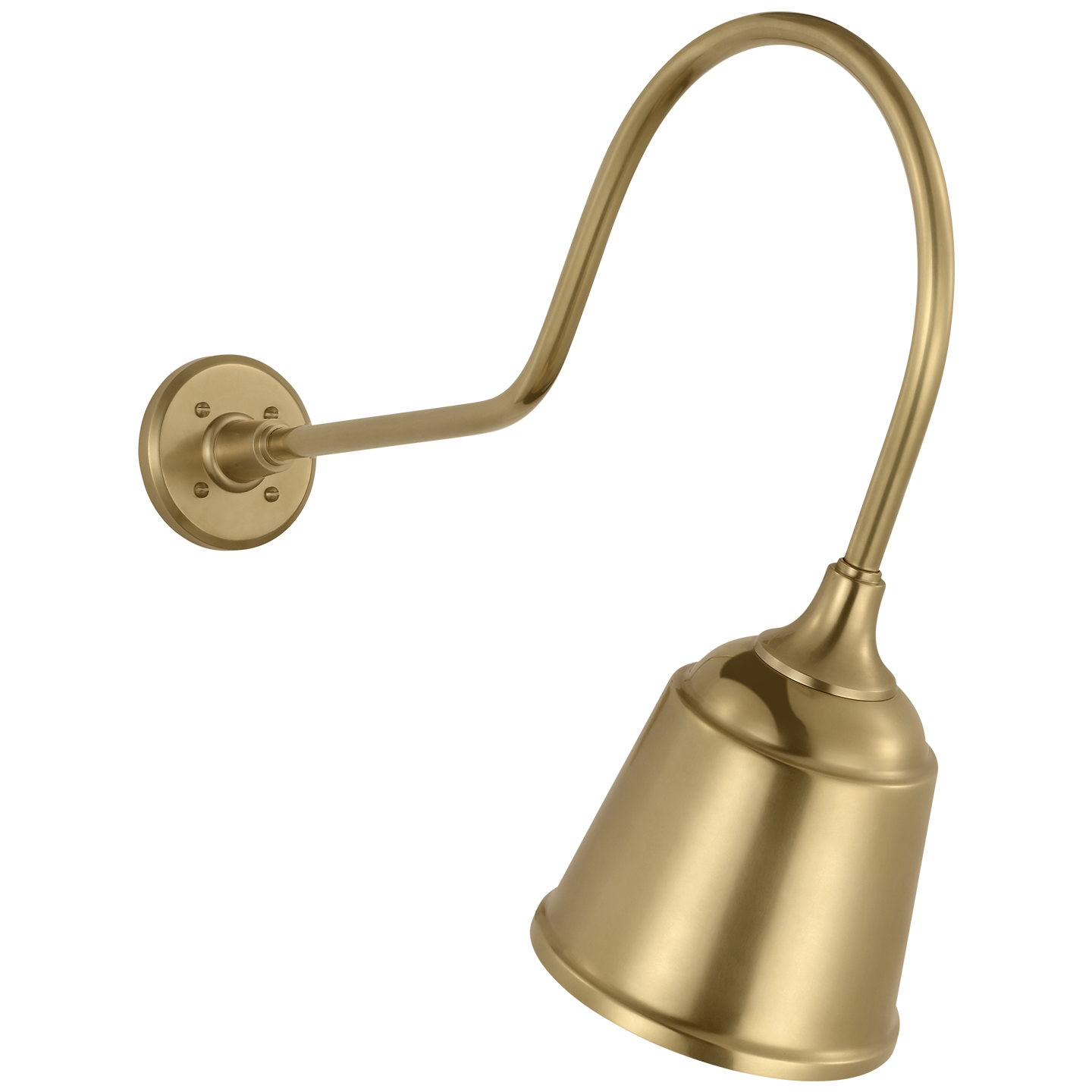 Academy 26" Angled Flynn Barn Light | Hand-Rubbed Antique Brass | 8 | 8" Hand-Rubbed Antique Brass Rockhouse Shade