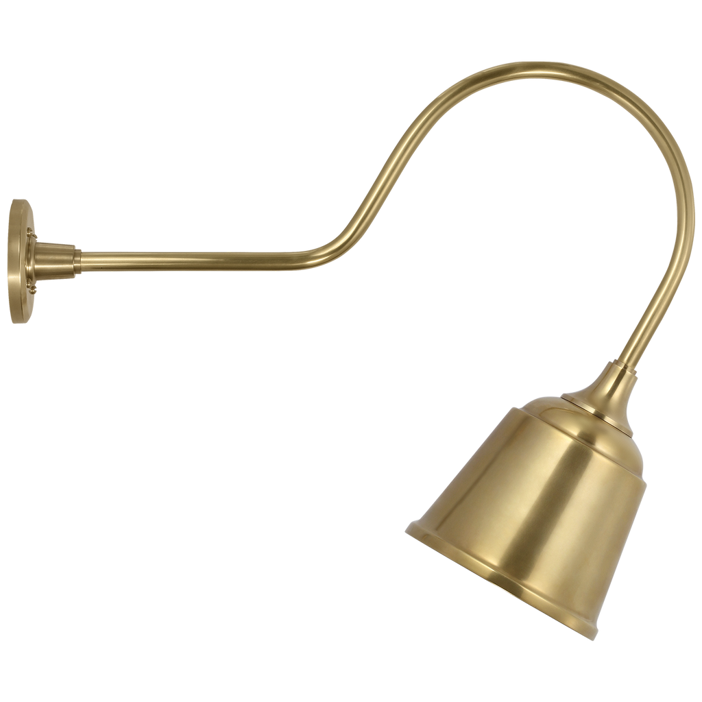 Academy 26" Angled Flynn Barn Light | Hand-Rubbed Antique Brass | 8 | 8" Hand-Rubbed Antique Brass Rockhouse Shade