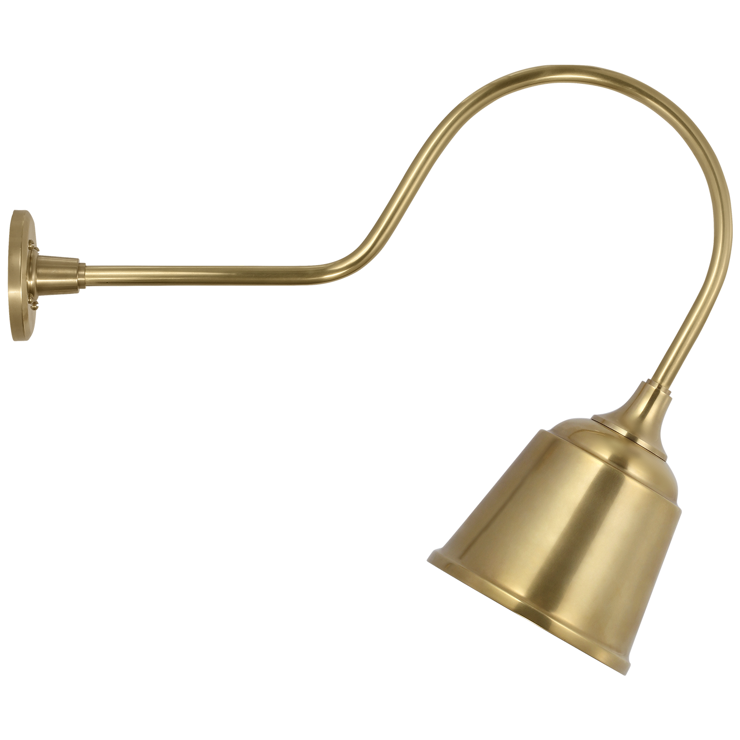 Academy 26" Angled Flynn Barn Light | Hand-Rubbed Antique Brass | 8 | 8" Hand-Rubbed Antique Brass Rockhouse Shade