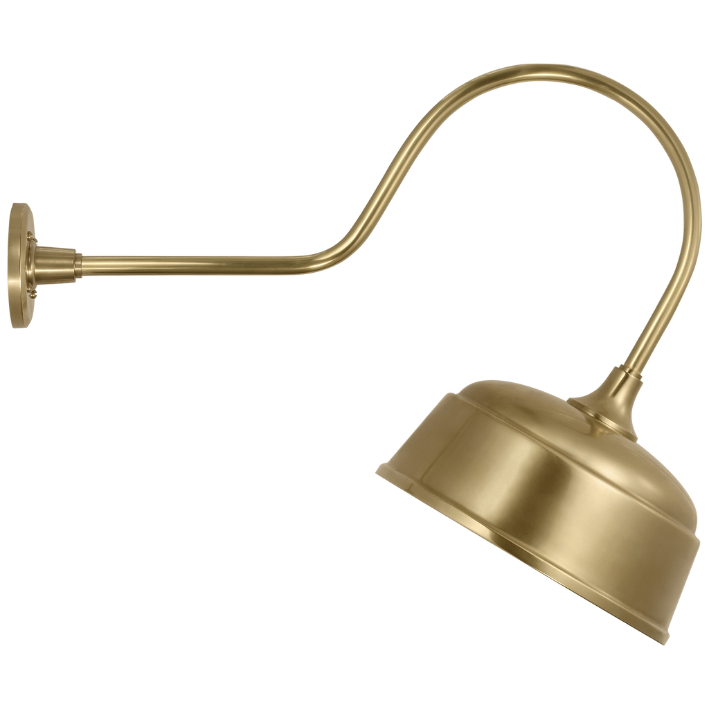 Academy 26" Angled Flynn Barn Light | Hand-Rubbed Antique Brass | 12.5 | 12.5" Hand-Rubbed Antique Brass Rockhouse Shade