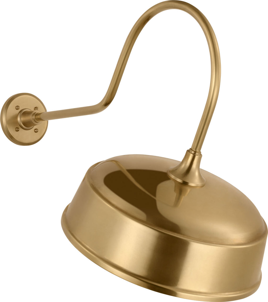 Academy 26" Angled Flynn Barn Light | Hand-Rubbed Antique Brass | 16 | 16" Hand-Rubbed Antique Brass Rockhouse Shade