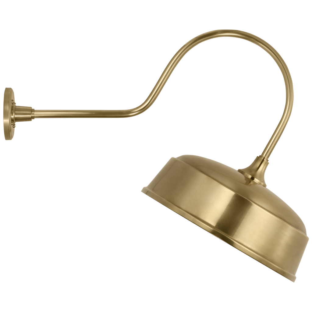 Academy 26" Angled Flynn Barn Light | Hand-Rubbed Antique Brass | 16 | 16" Hand-Rubbed Antique Brass Rockhouse Shade