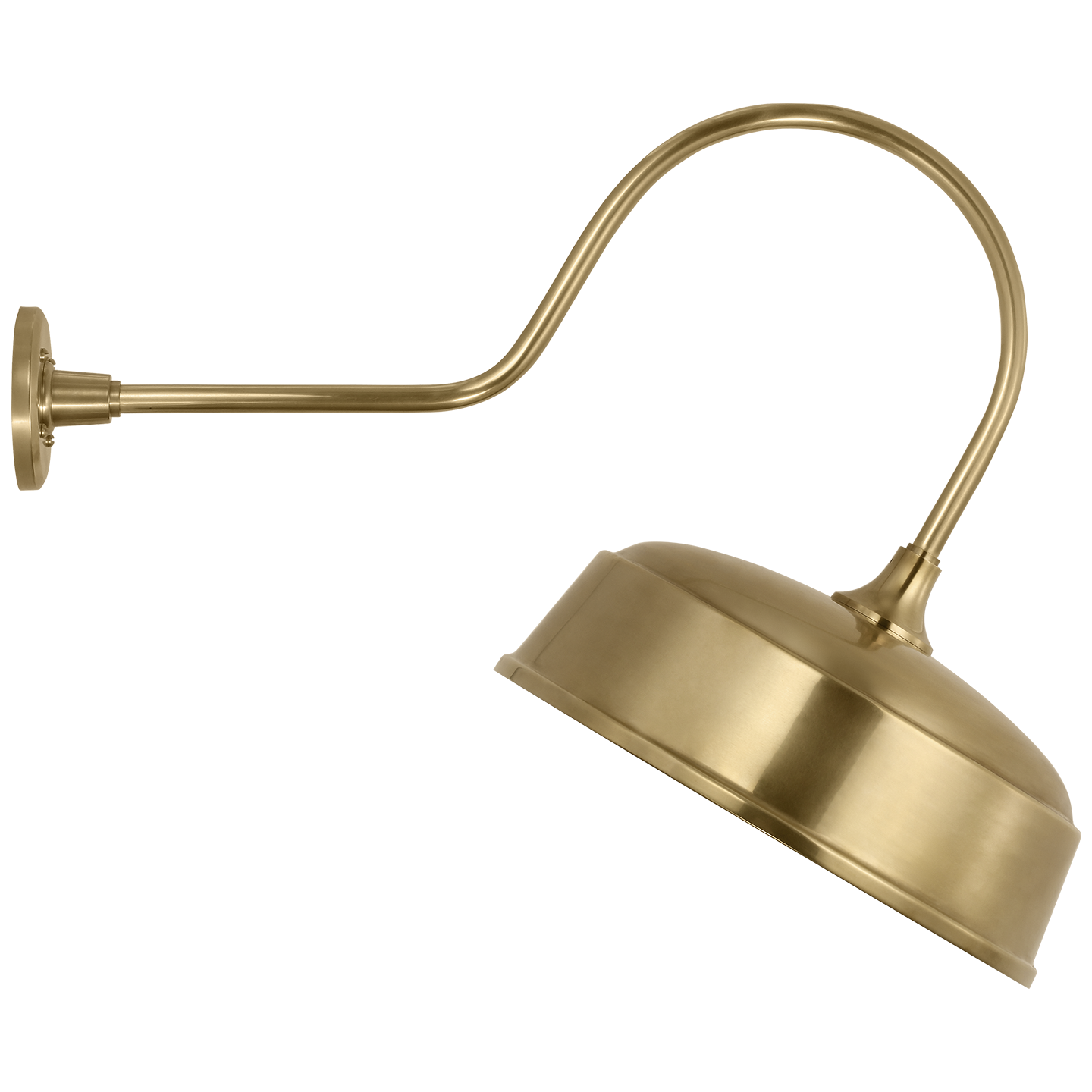 Academy 26" Angled Flynn Barn Light | Hand-Rubbed Antique Brass | 16 | 16" Hand-Rubbed Antique Brass Rockhouse Shade
