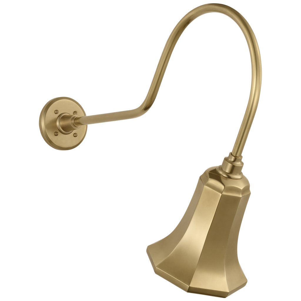 Academy 26" Angled Flynn Barn Light | Hand-Rubbed Antique Brass | 7.5 | 7.5" Hand-Rubbed Antique Brass Savannah Shade