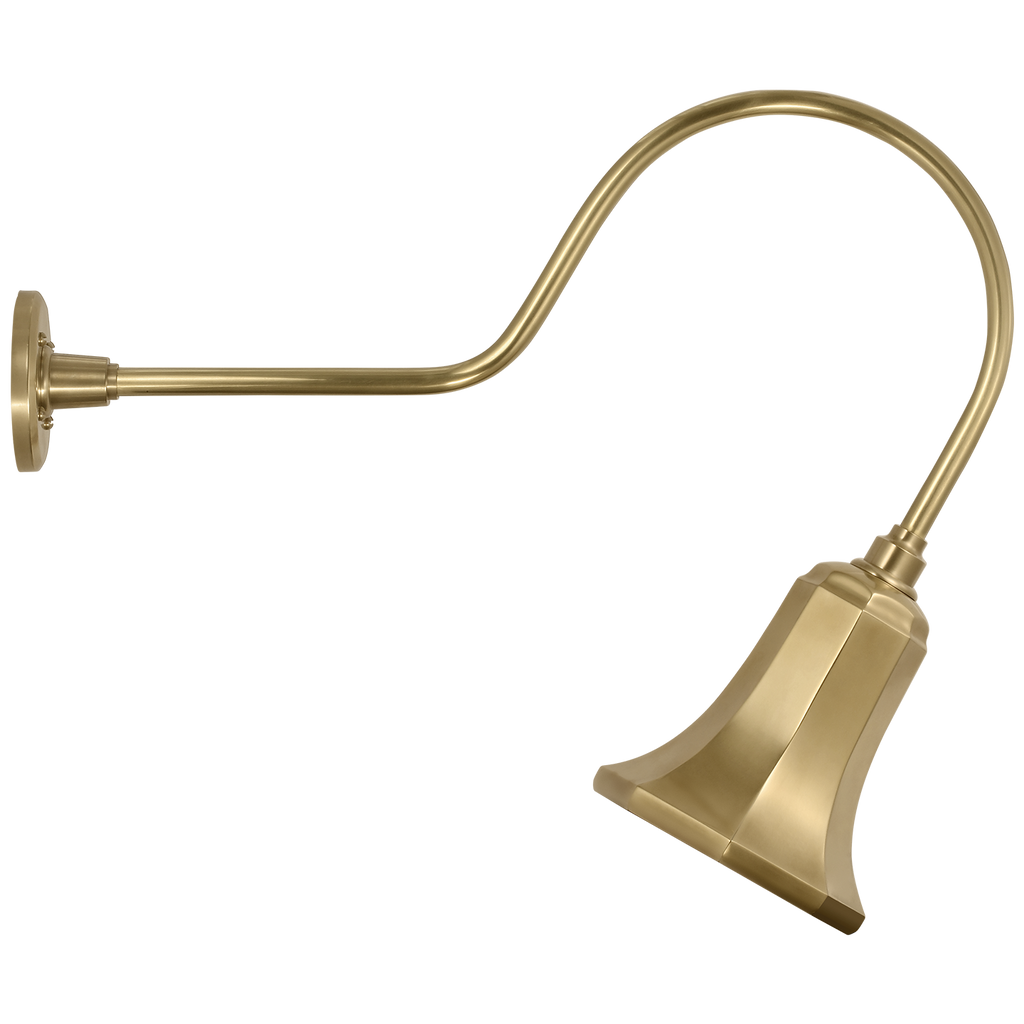 Academy 26" Angled Flynn Barn Light | Hand-Rubbed Antique Brass | 7.5 | 7.5" Hand-Rubbed Antique Brass Savannah Shade