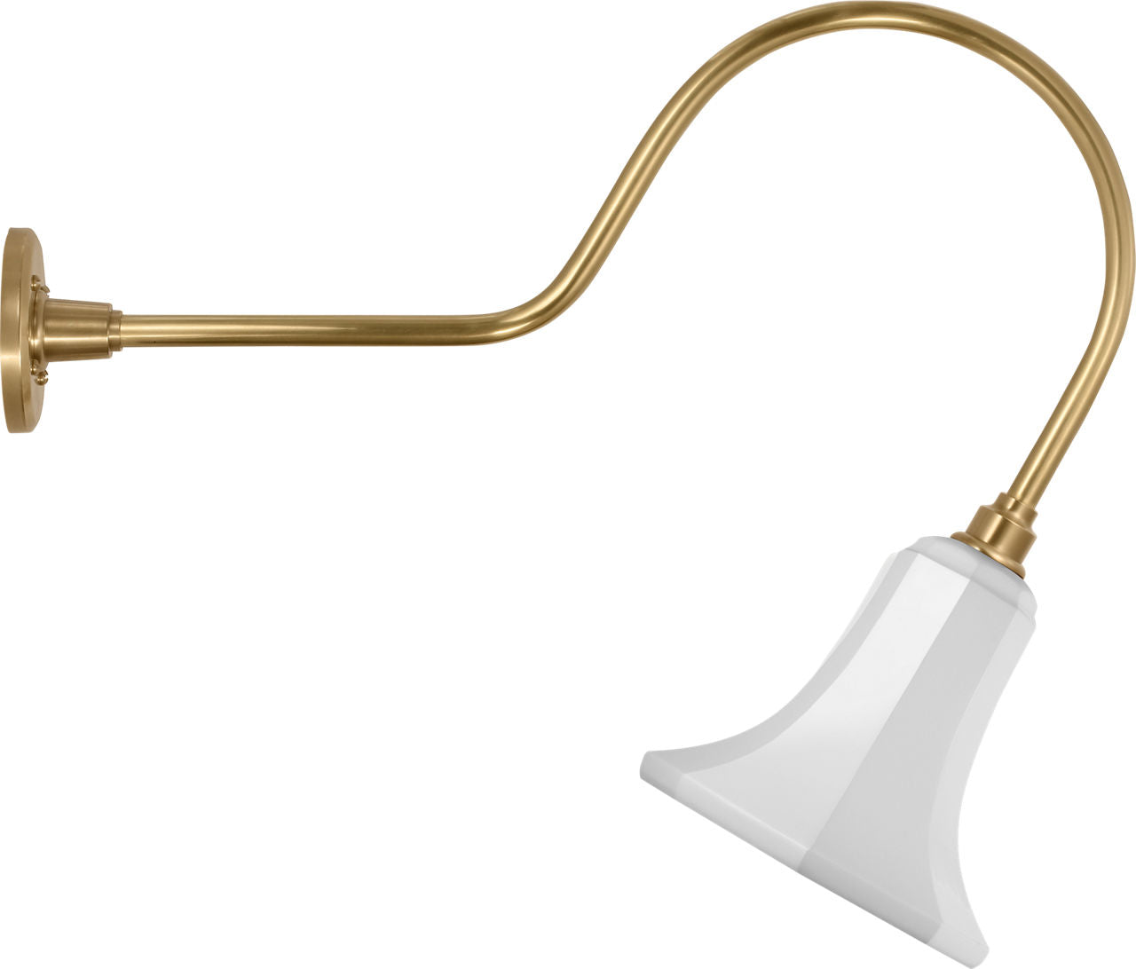 Academy 26" Angled Flynn Barn Light | Hand-Rubbed Antique Brass | 7.5 | 7.5" White Savannah Shade