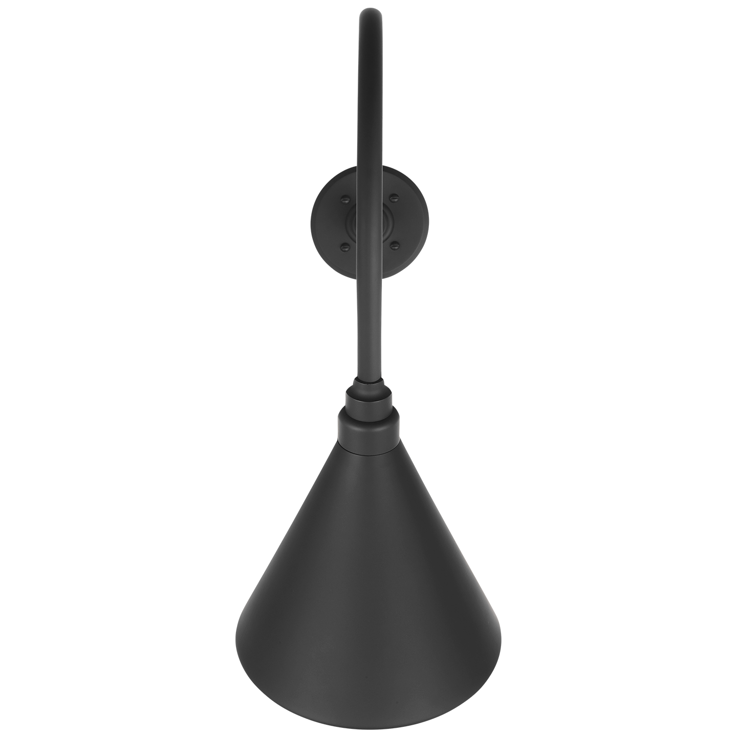 Academy 26" Angled Flynn Barn Light | Matte Black | 9 | 9" Matte Black Conical Savannah Shade