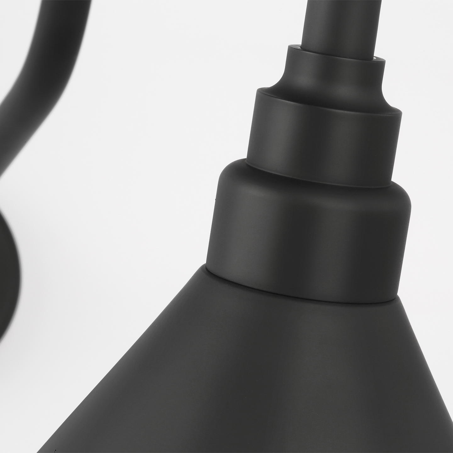 Academy 26" Angled Flynn Barn Light | Matte Black | 12.5 | 12.5" Matte Black Conical Savannah Shade