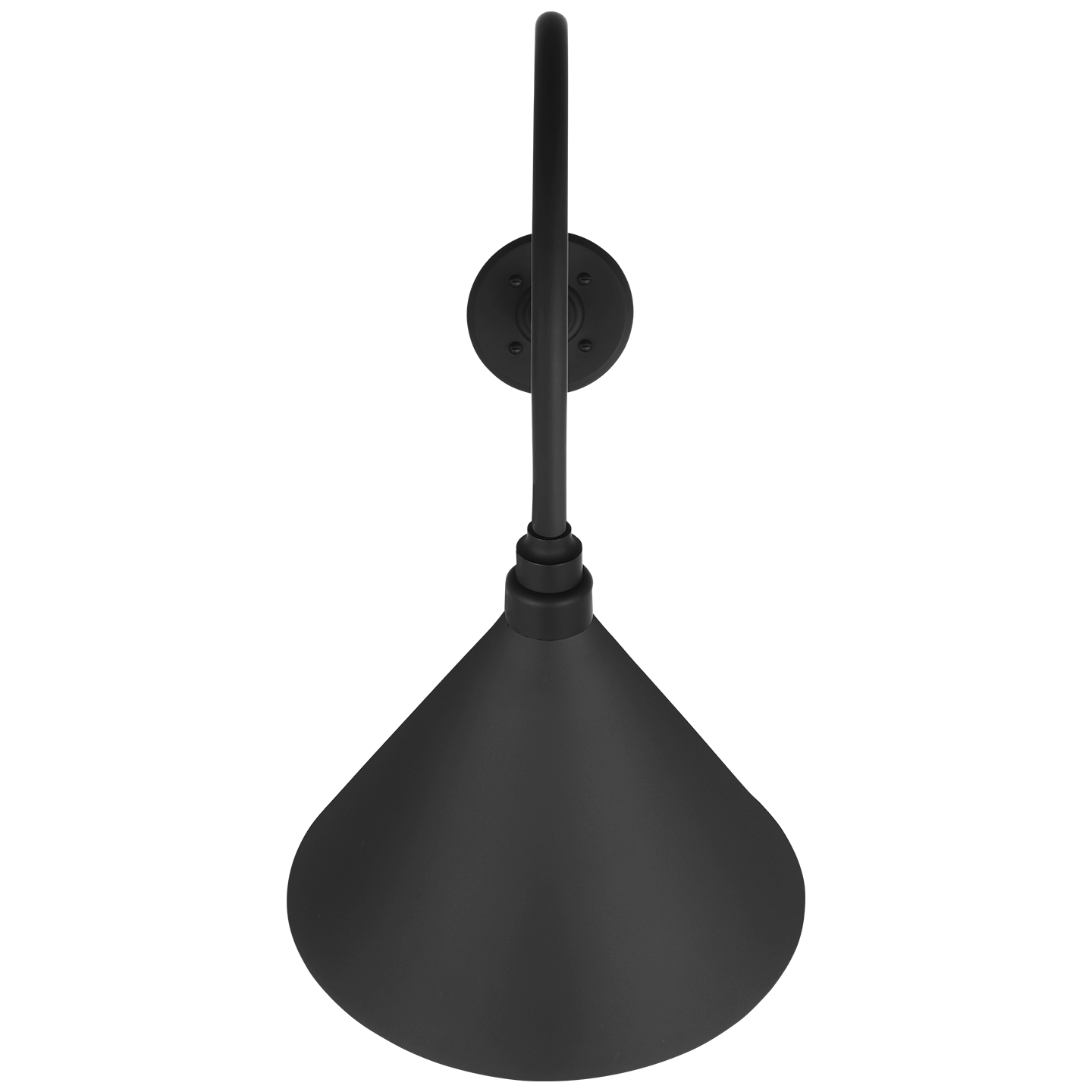 Academy 26" Angled Flynn Barn Light | Matte Black | 12.5 | 12.5" Matte Black Conical Savannah Shade