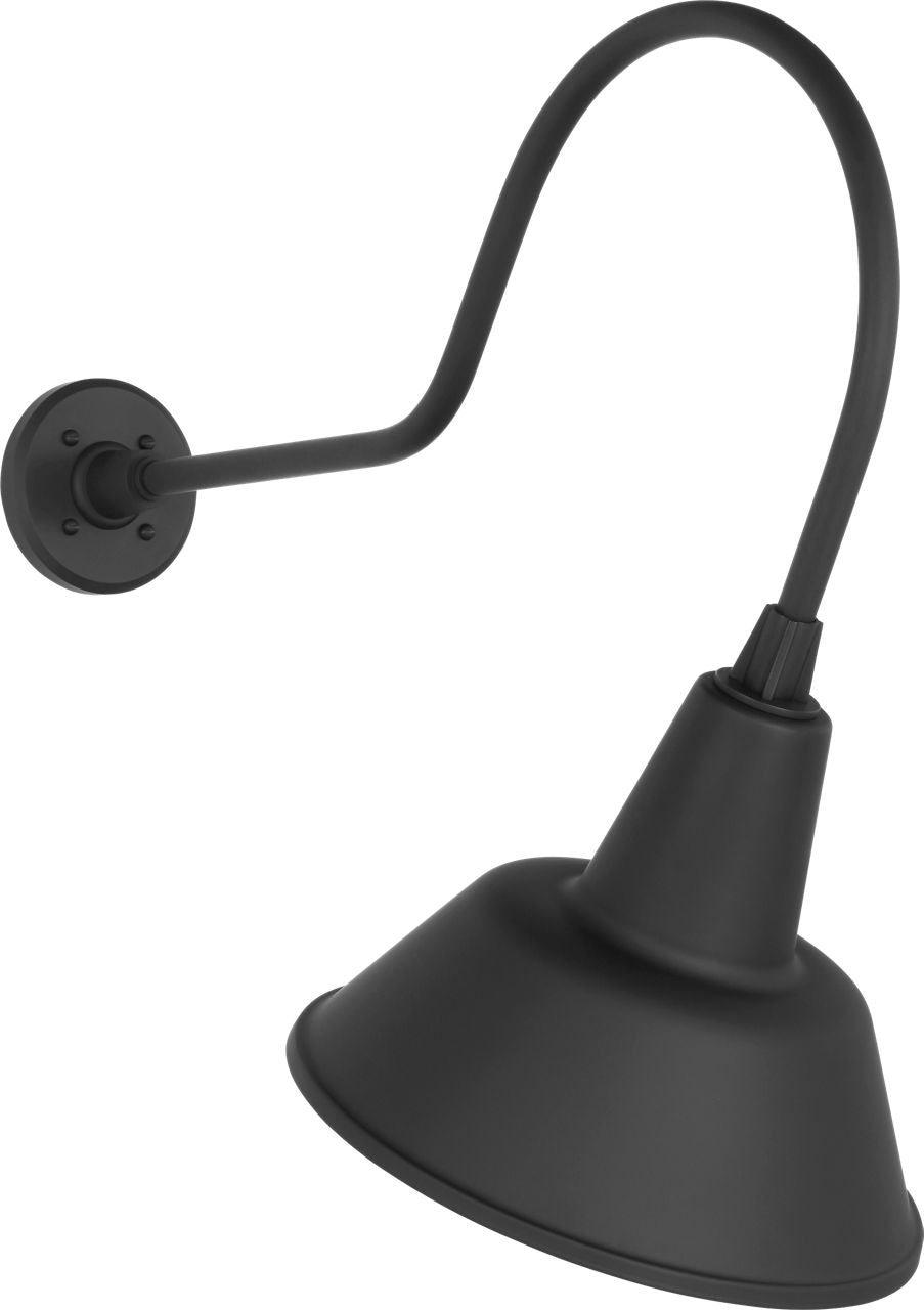 Academy 26" Angled Flynn Barn Light | Matte Black | 12.5 | 12.5" Matte Black Bowers Shade