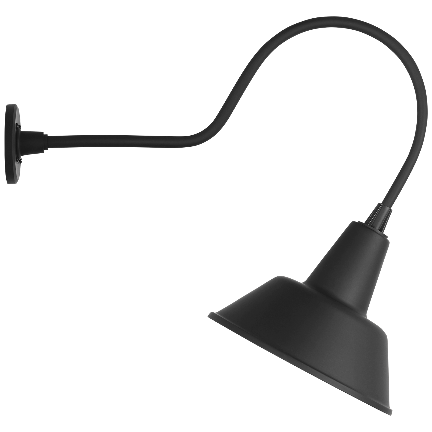 Academy 26" Angled Flynn Barn Light | Matte Black | 12.5 | 12.5" Matte Black Bowers Shade