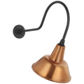 Academy 26" Angled Flynn Barn Light | Matte Black | 12.5 | 12.5" Soft Copper Bowers Shade