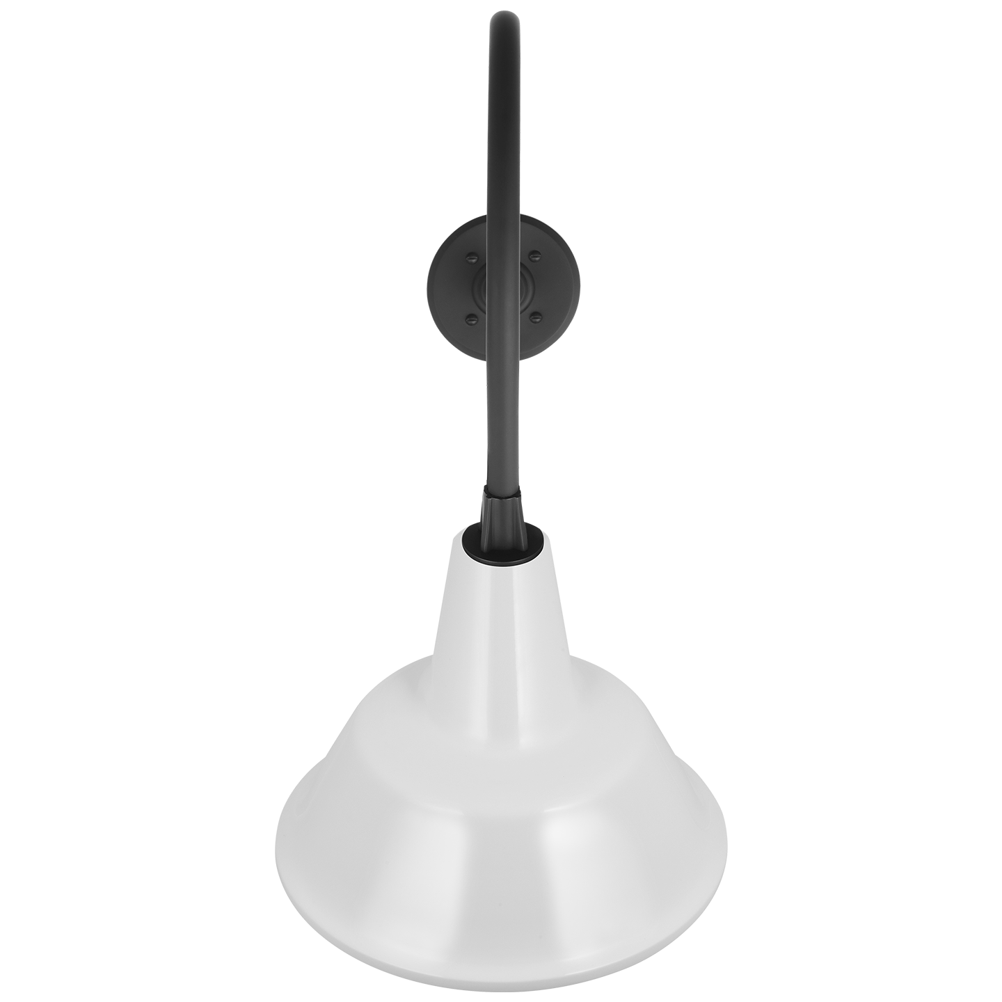 Academy 26" Angled Flynn Barn Light | Matte Black | 12.5 | 12.5" White Bowers Shade