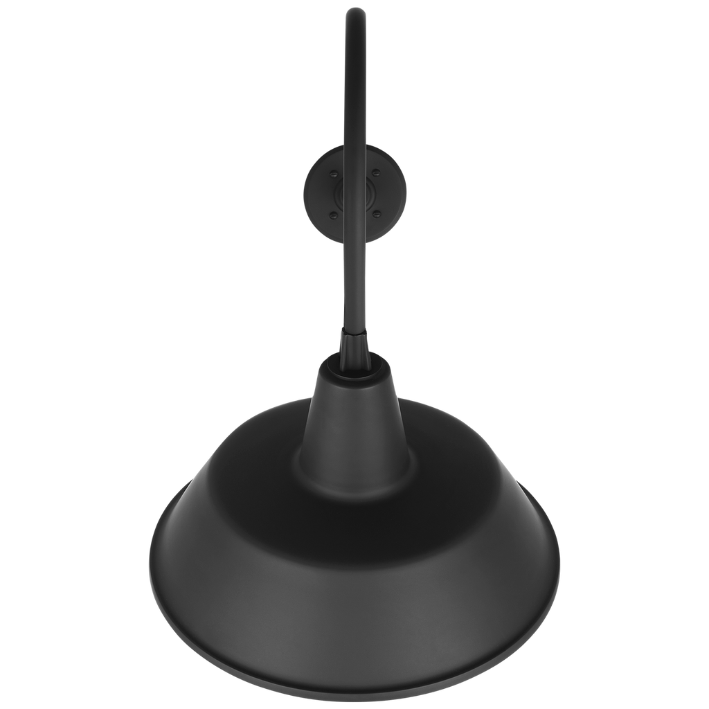 Academy 26" Angled Flynn Barn Light | Matte Black | 16 | 16" Matte Black Bowers Shade