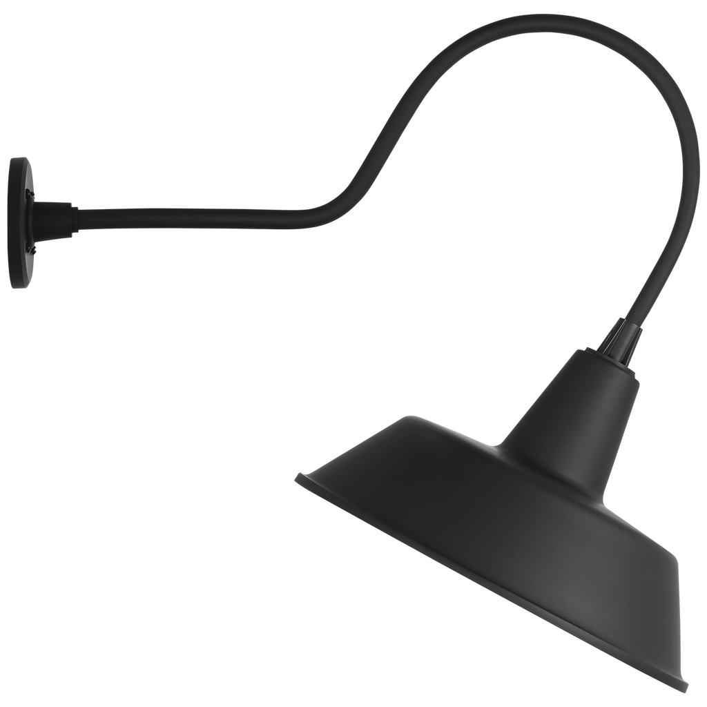 Academy 26" Angled Flynn Barn Light | Matte Black | 16 | 16" Matte Black Bowers Shade