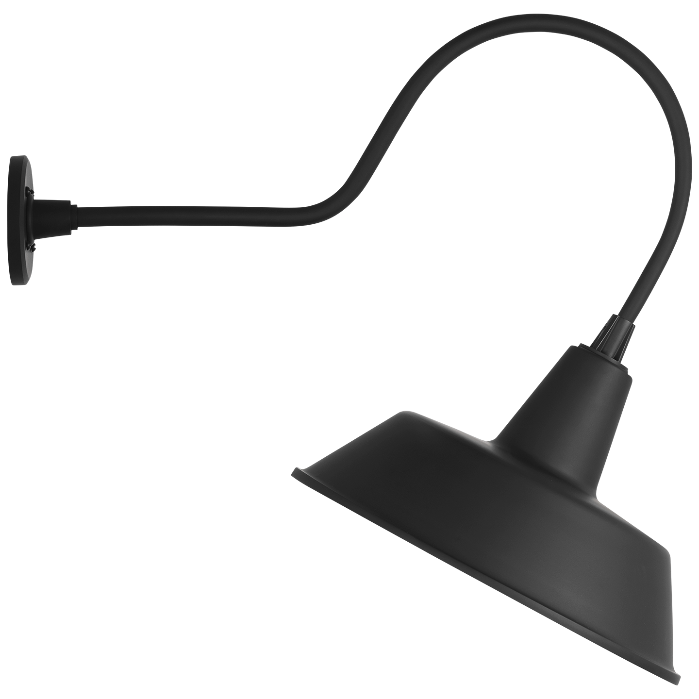Academy 26" Angled Flynn Barn Light | Matte Black | 16 | 16" Matte Black Bowers Shade