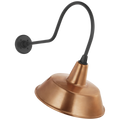 Academy 26" Angled Flynn Barn Light | Matte Black | 16 | 16" Soft Copper Bowers Shade