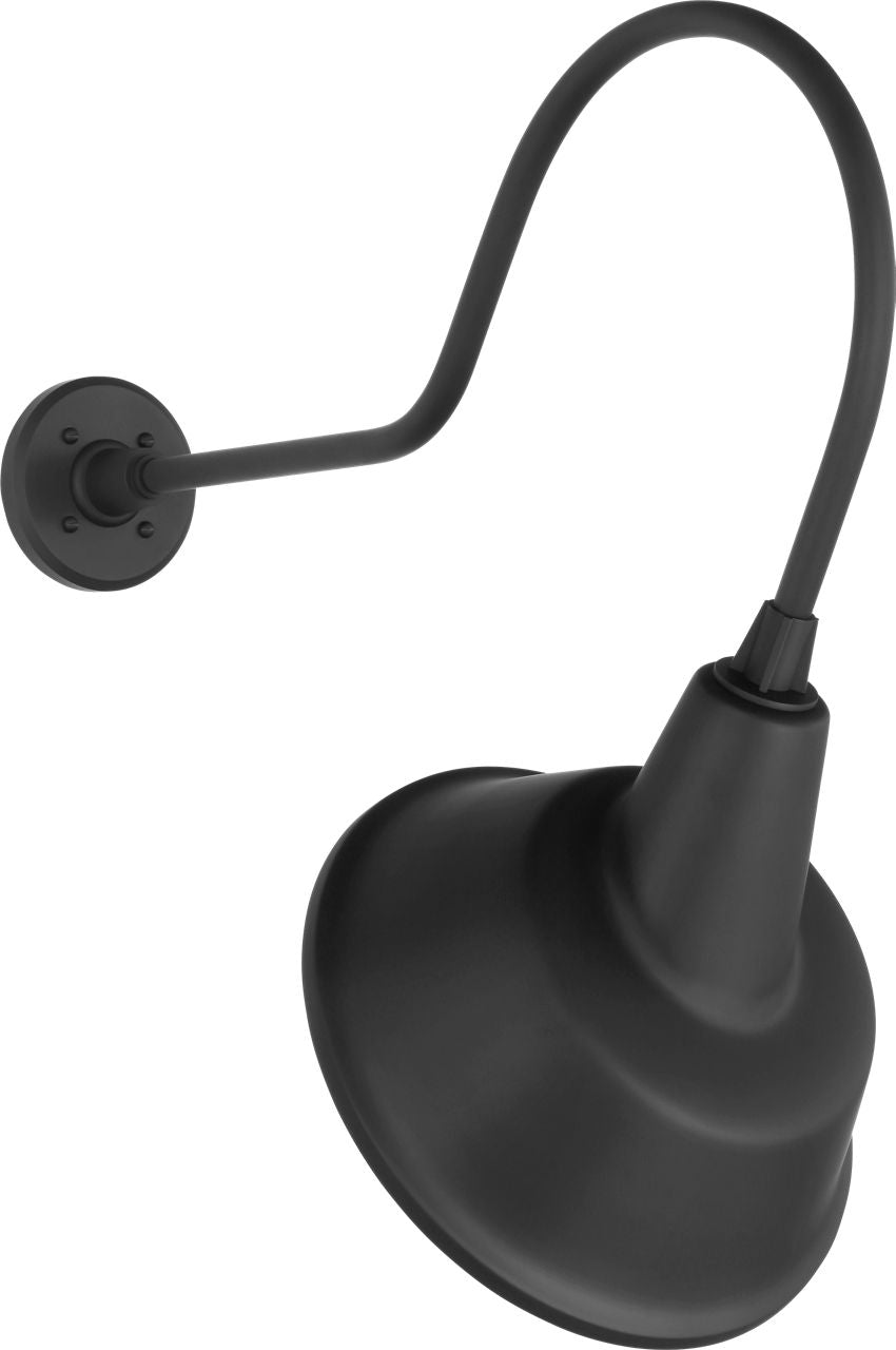 Academy 26" Angled Flynn Barn Light | Matte Black | 12.5 | 12.5" Matte Black Tilted Bowers Shade