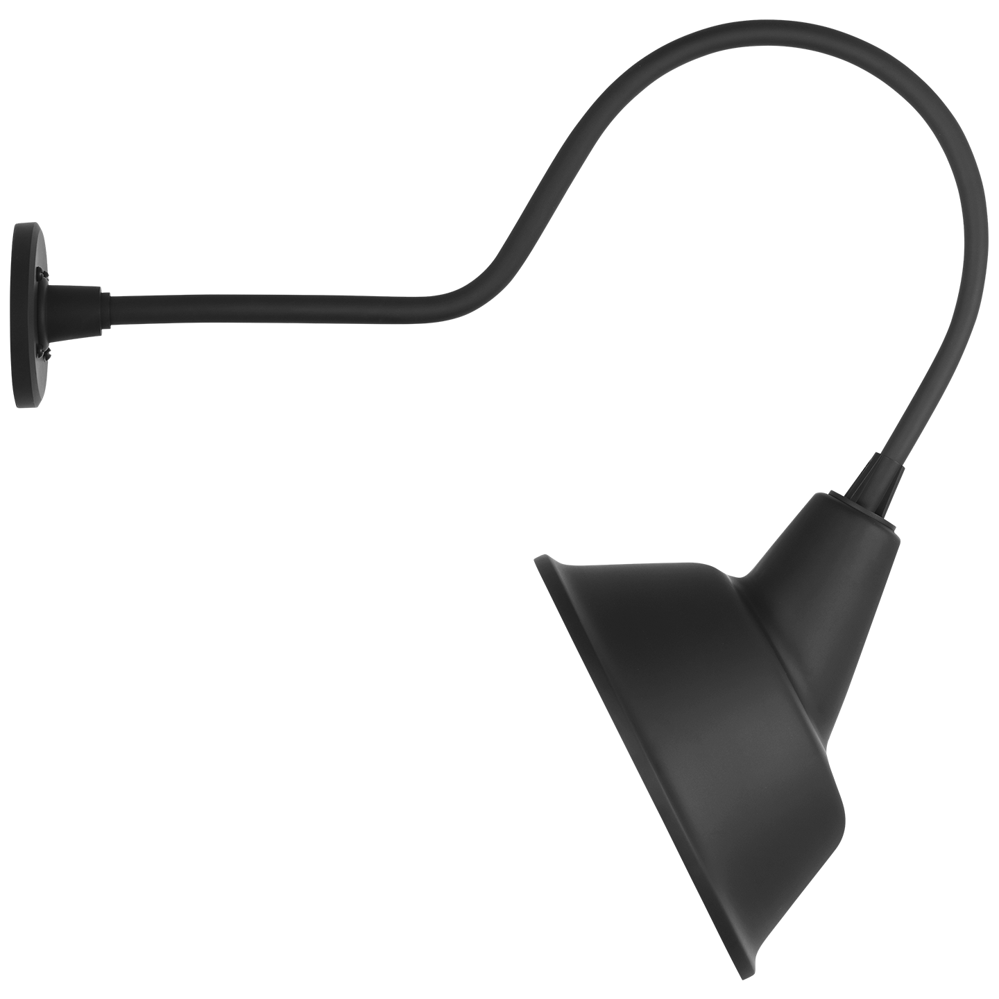 Academy 26" Angled Flynn Barn Light | Matte Black | 12.5 | 12.5" Matte Black Tilted Bowers Shade