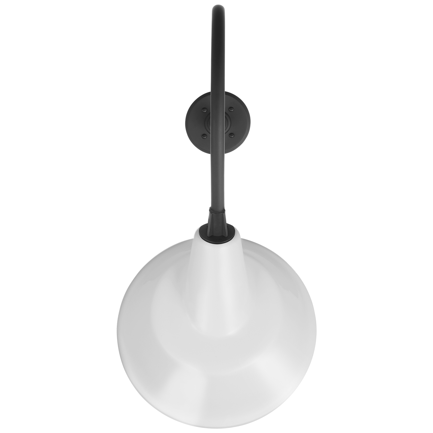 Academy 26" Angled Flynn Barn Light | Matte Black | 12.5 | 12.5" White Tilted Bowers Shade