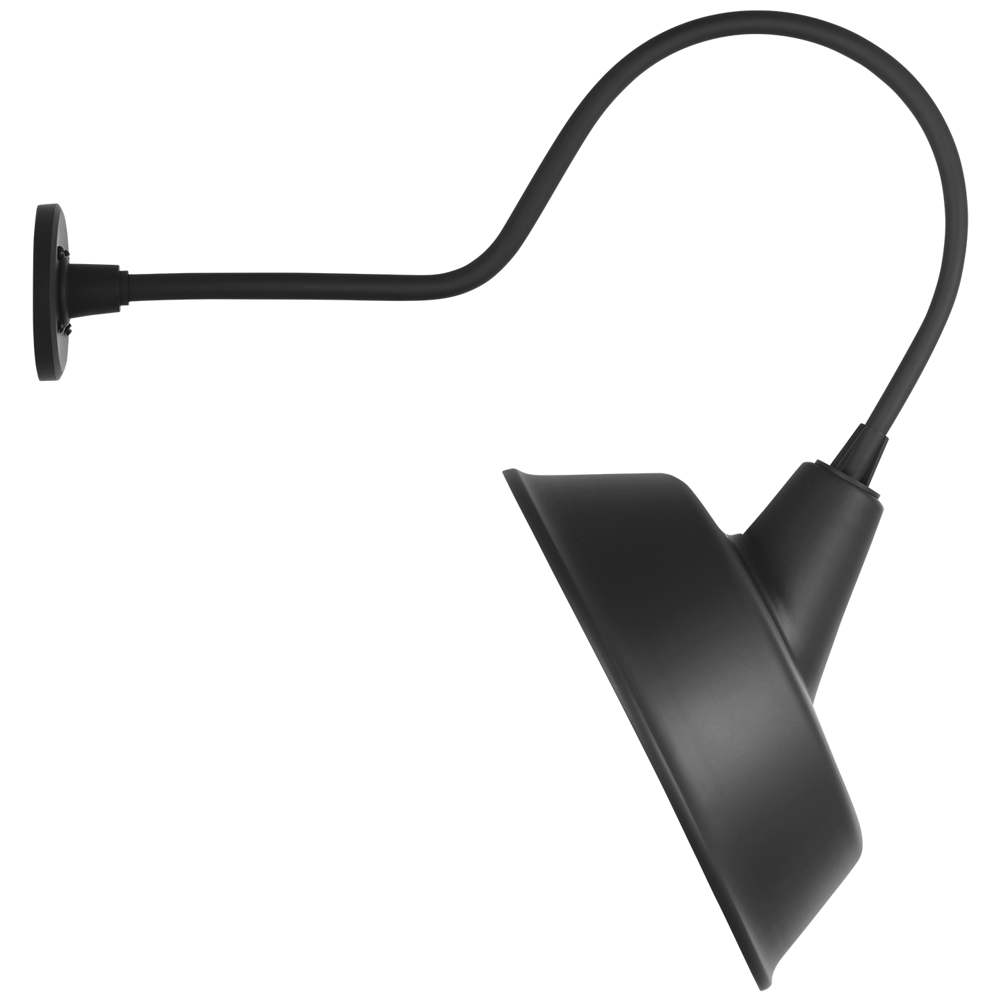 Academy 26" Angled Flynn Barn Light | Matte Black | 16 | 16" Matte Black Tilted Bowers Shade