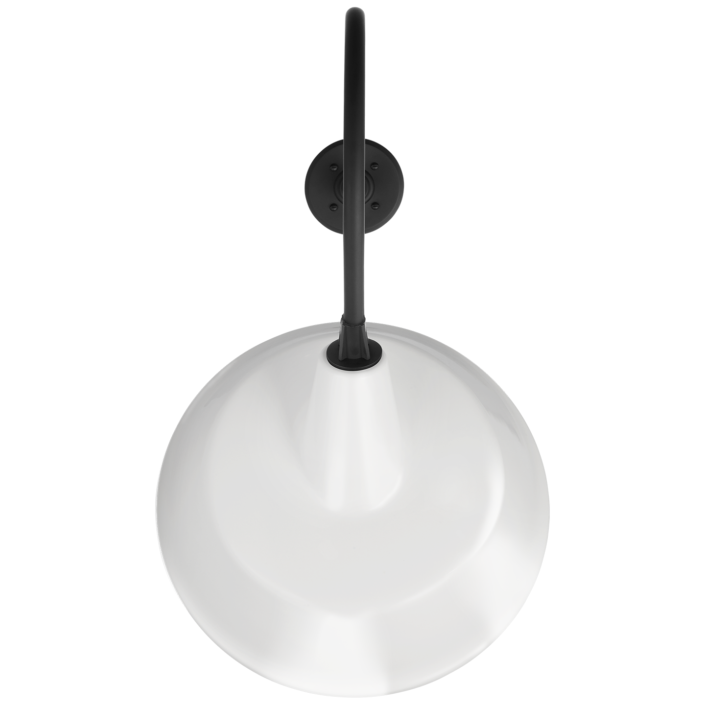 Academy 26" Angled Flynn Barn Light | Matte Black | 16 | 16" White Tilted Bowers Shade
