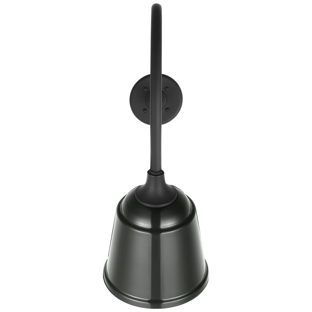 Academy 26" Angled Flynn Barn Light | Matte Black | 8 | 8" Green Rockhouse Shade