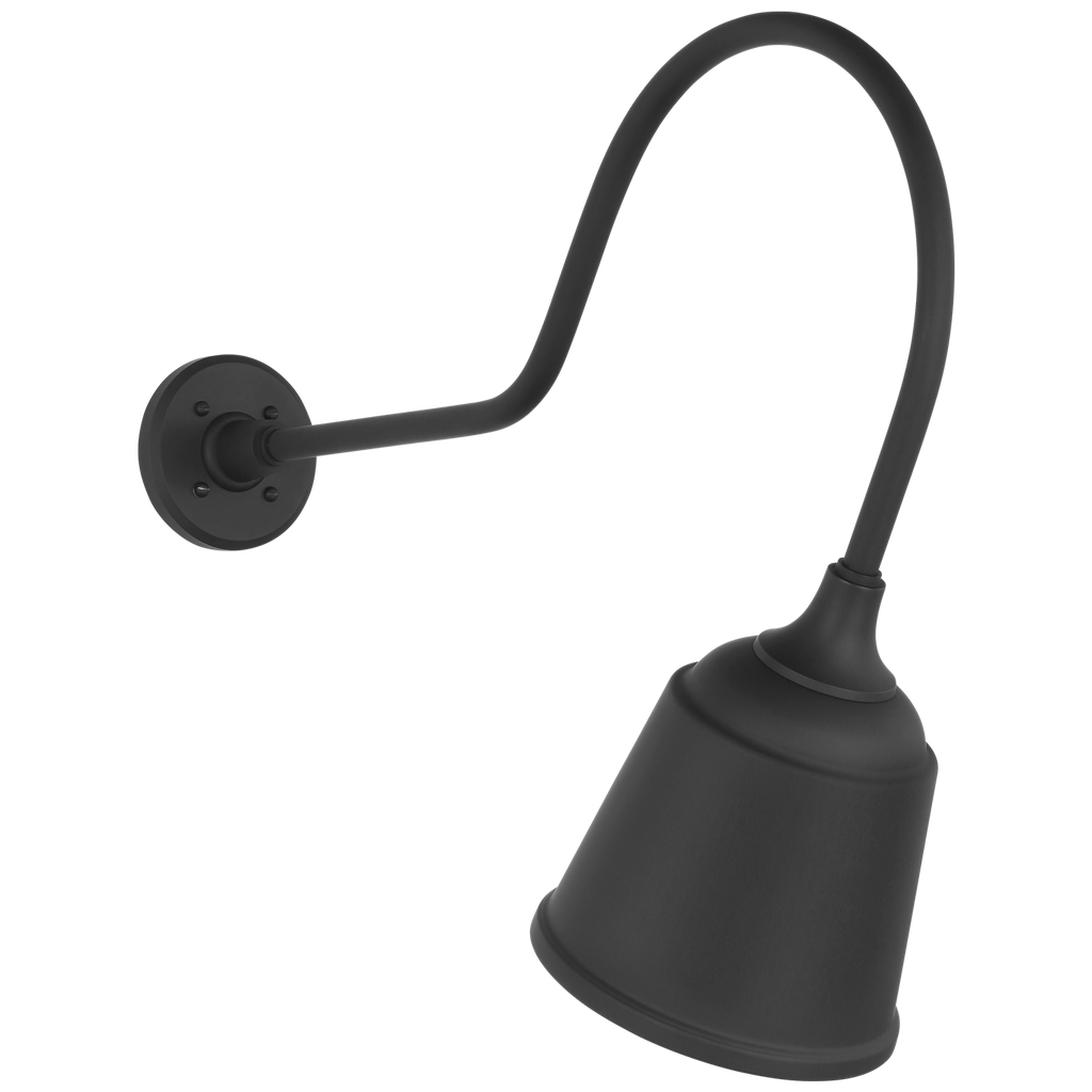 Academy 26" Angled Flynn Barn Light | Matte Black | 8 | 8" Matte Black Rockhouse Shade