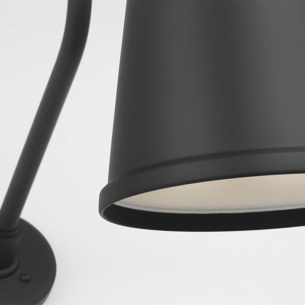 Academy 26" Angled Flynn Barn Light | Matte Black | 8 | 8" Matte Black Rockhouse Shade
