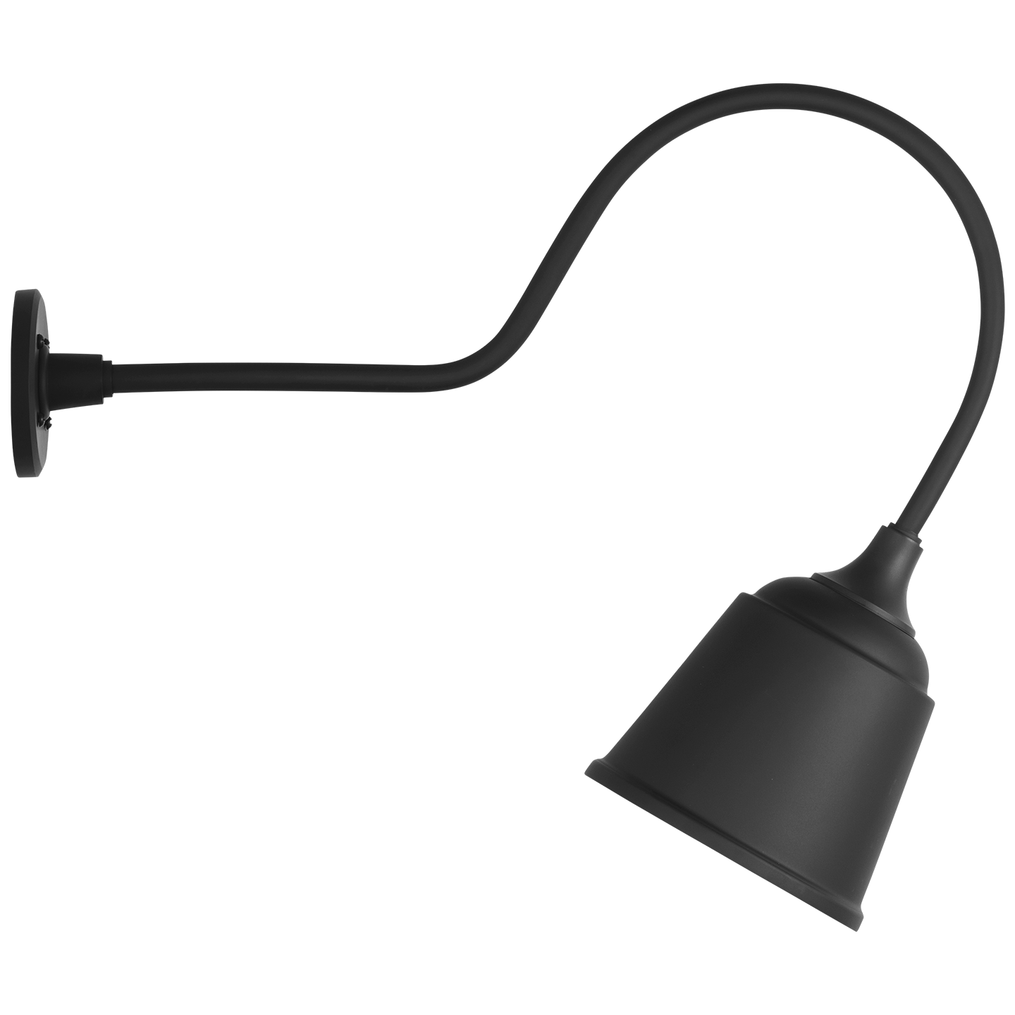 Academy 26" Angled Flynn Barn Light | Matte Black | 8 | 8" Matte Black Rockhouse Shade