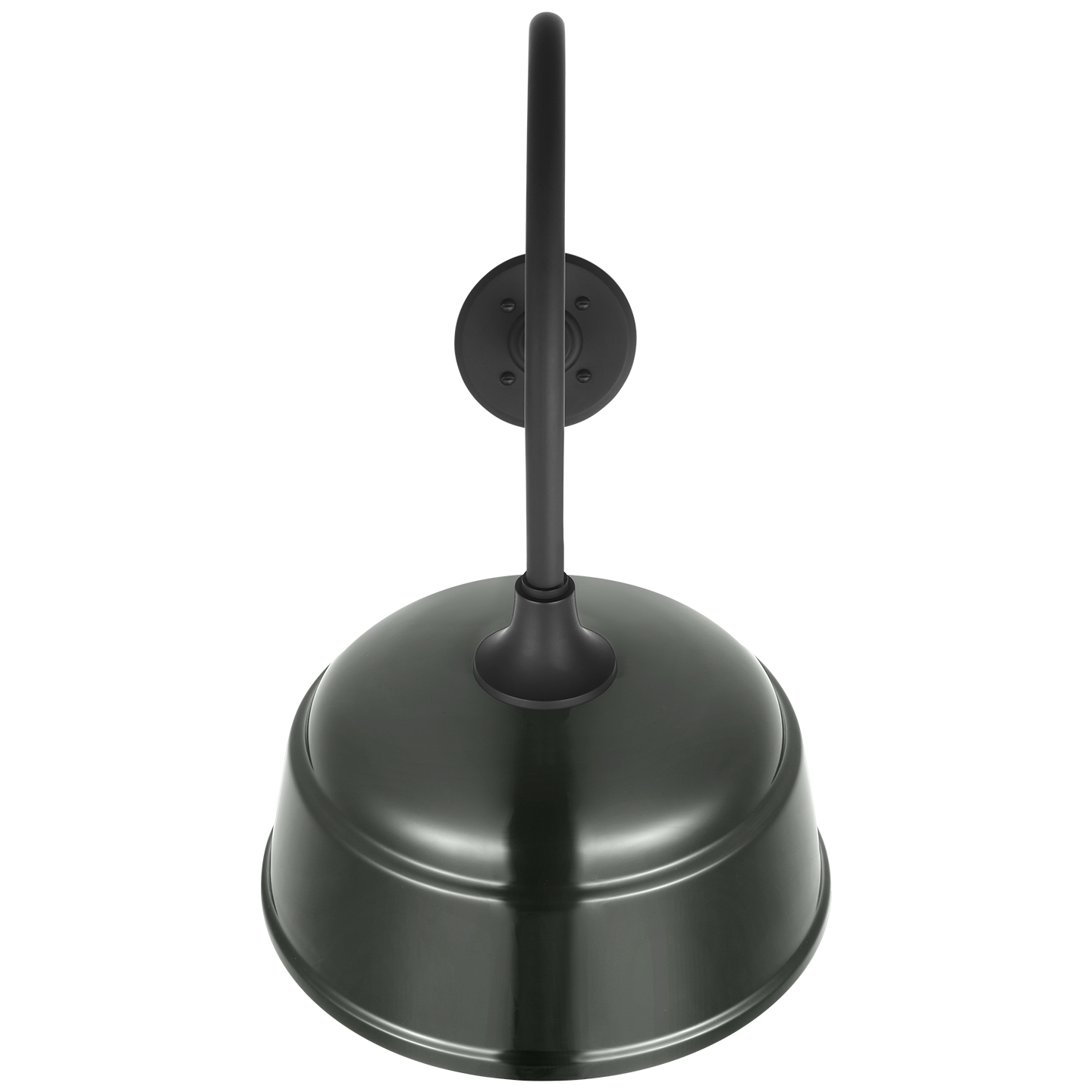 Academy 26" Angled Flynn Barn Light | Matte Black | 12.5 | 12.5" Green Rockhouse Shade
