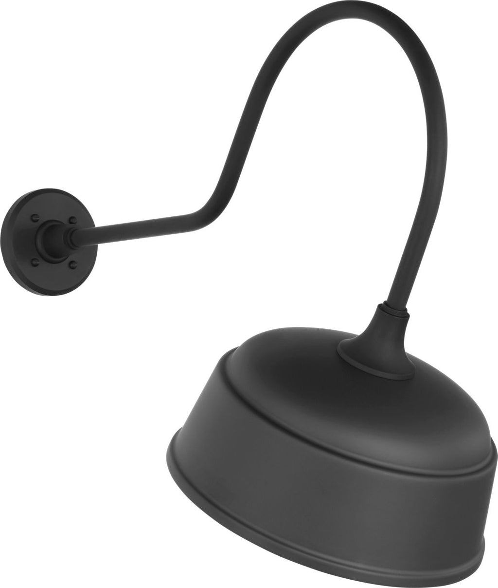Academy 26" Angled Flynn Barn Light | Matte Black | 12.5 | 12.5" Matte Black Rockhouse Shade