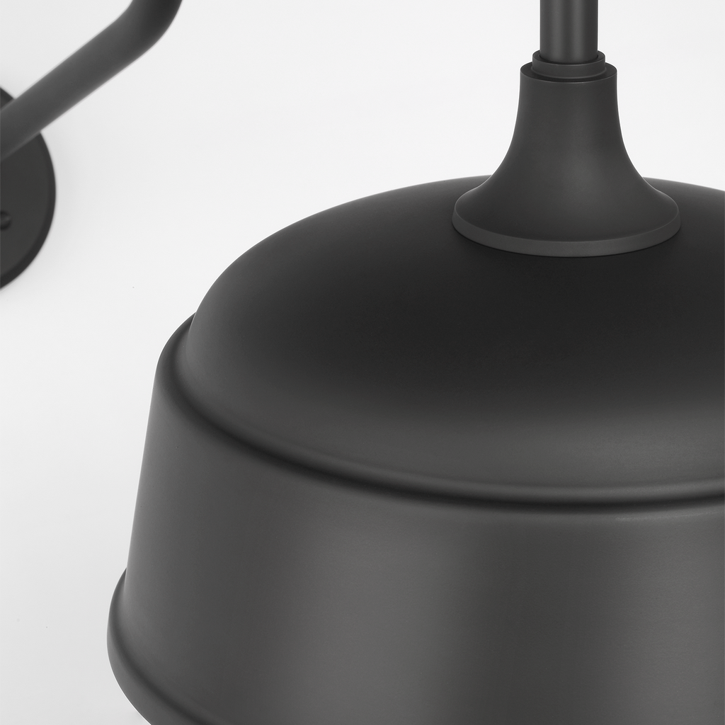 Academy 26" Angled Flynn Barn Light | Matte Black | 12.5 | 12.5" Matte Black Rockhouse Shade