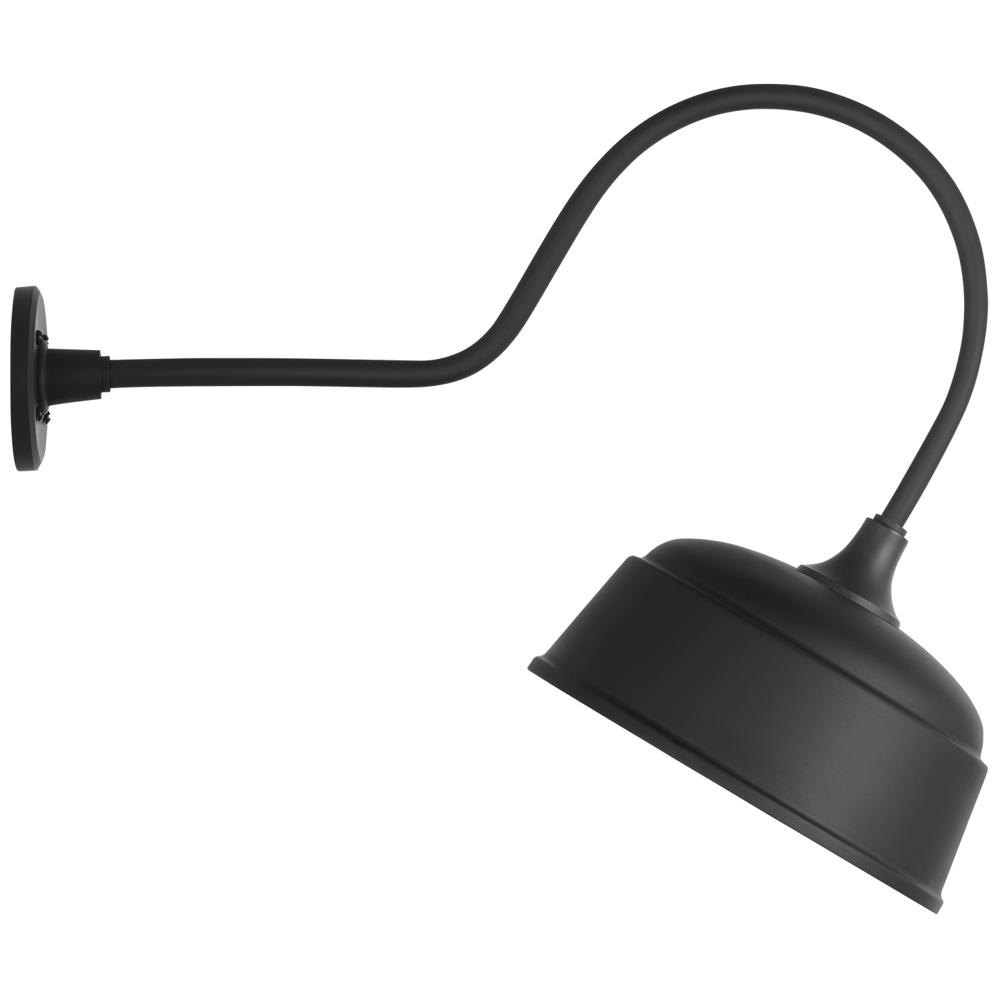 Academy 26" Angled Flynn Barn Light | Matte Black | 12.5 | 12.5" Matte Black Rockhouse Shade