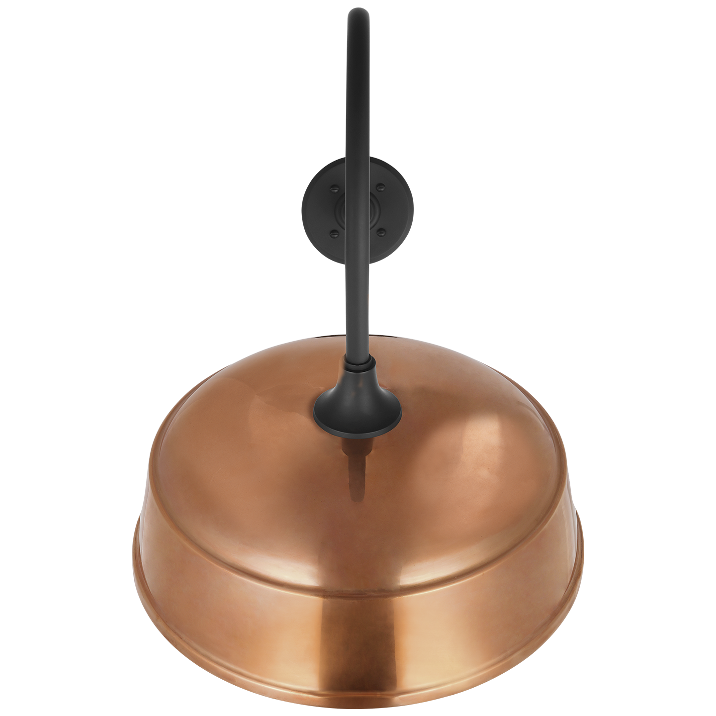 Academy 26" Angled Flynn Barn Light | Matte Black | 16 | 16" Soft Copper Rockhouse Shade